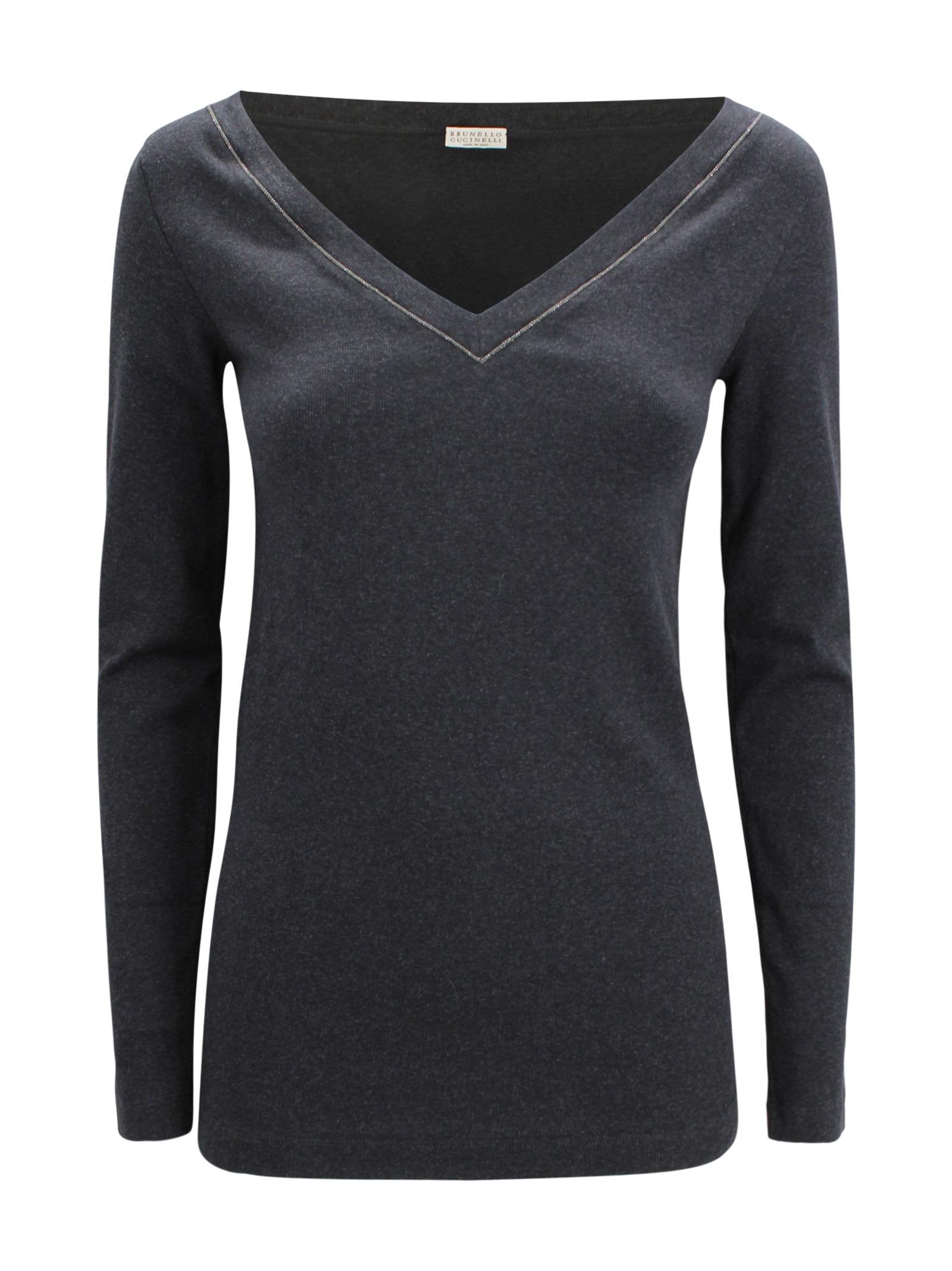 T-shirt con Dettaglio Monili Brunello Cucinelli M0TC8BJ302 C055 