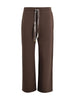 Pantalone wide leg in jersey di cotone tecnico