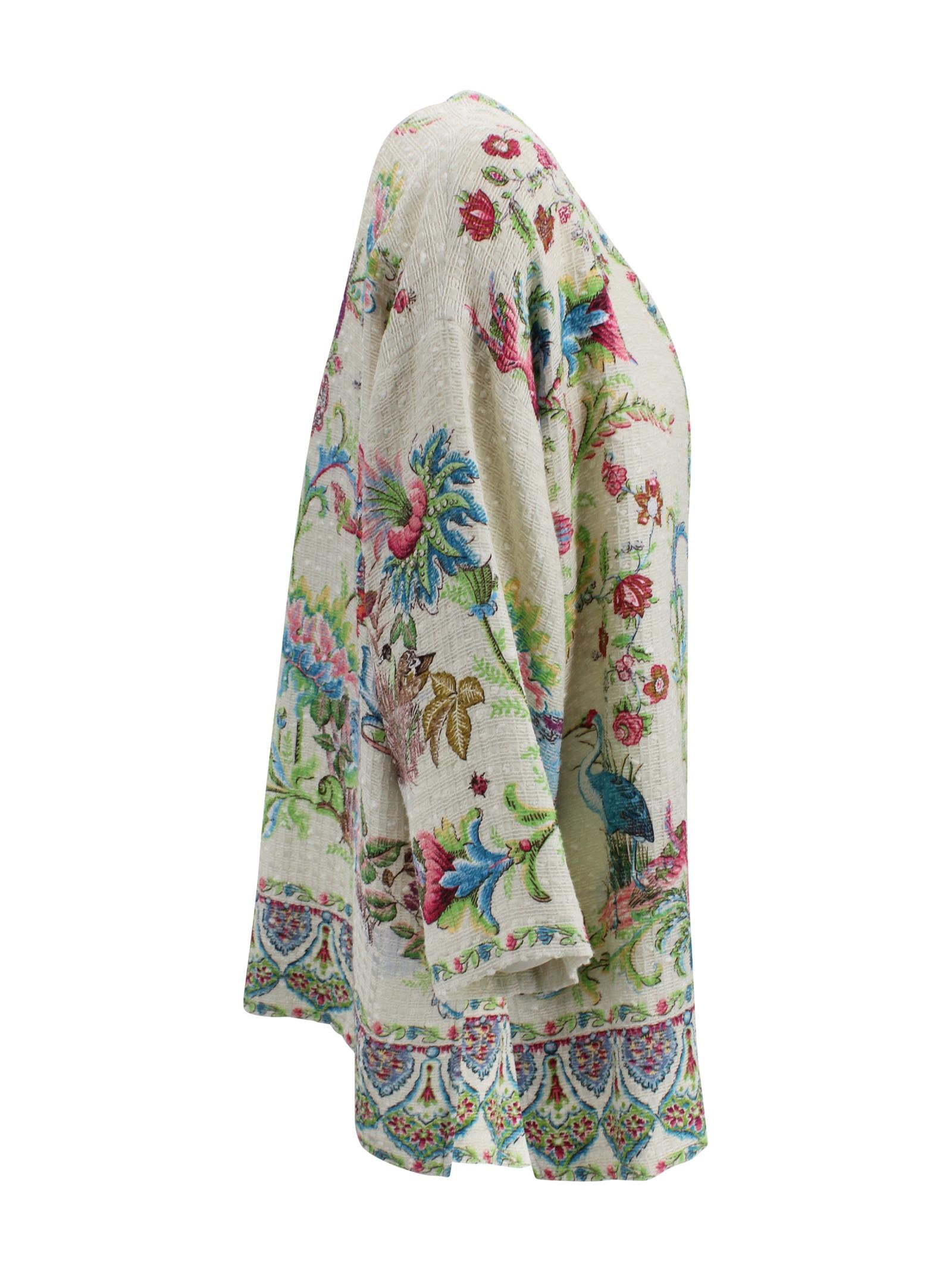 Kesa in tessuto stuoia con motivo floreale Etro Milano WRCA0024 AKH04X0802 