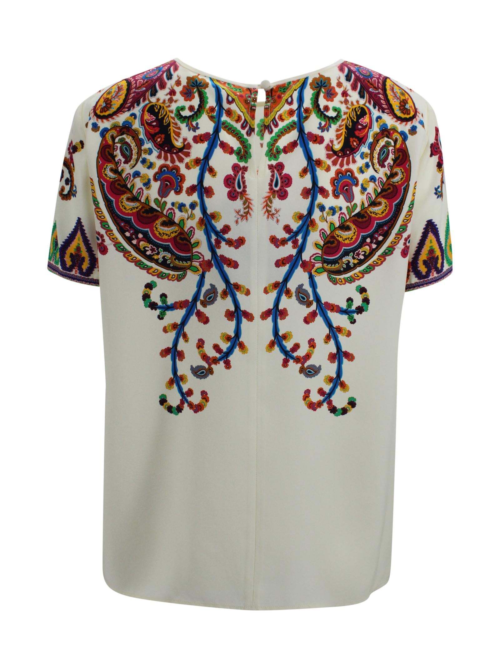 T-shirt con Stampa Paisley Etro Milano WRJA0025 AKG21X0800 
