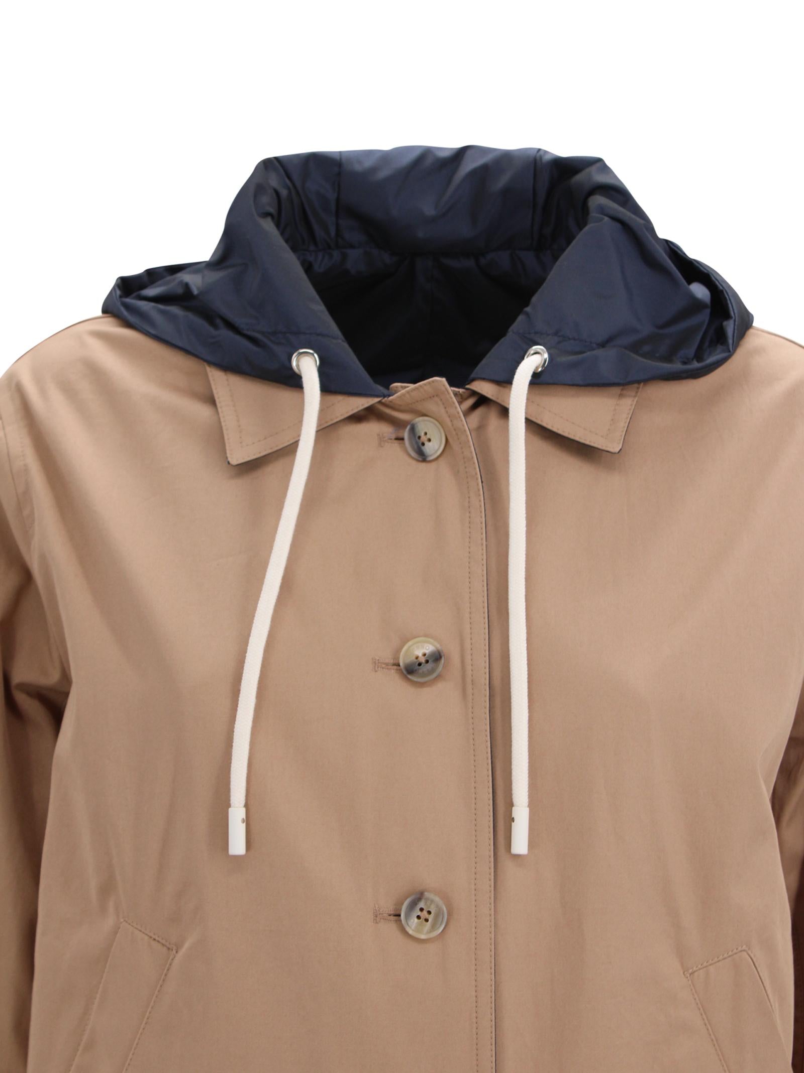 Giacca beige con cappuccio reversibile Herno GC000547D 132382192 