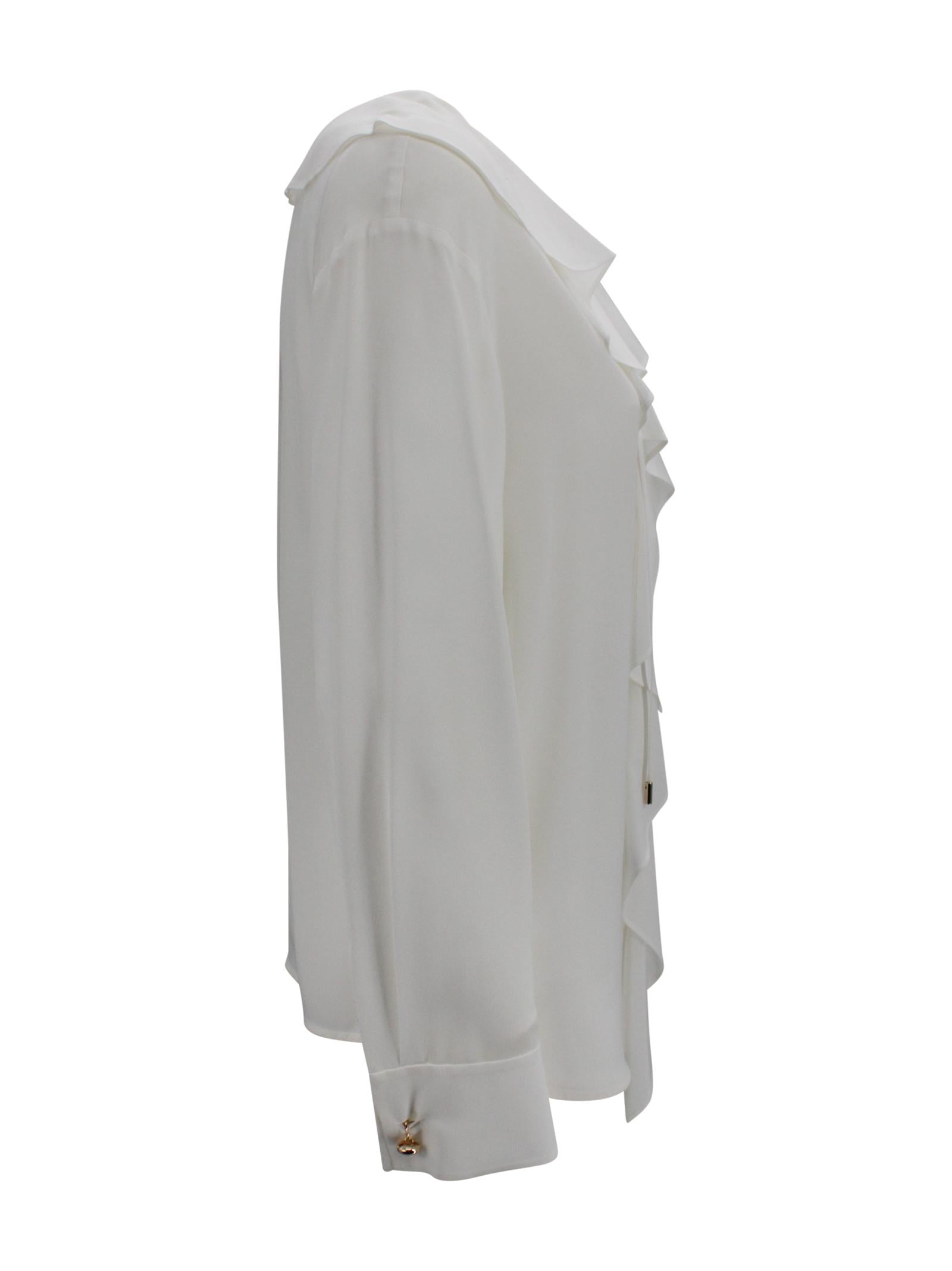 Blusa in seta Mstepica con dettagli a balze Max Mara Studio 2616111031600 008 