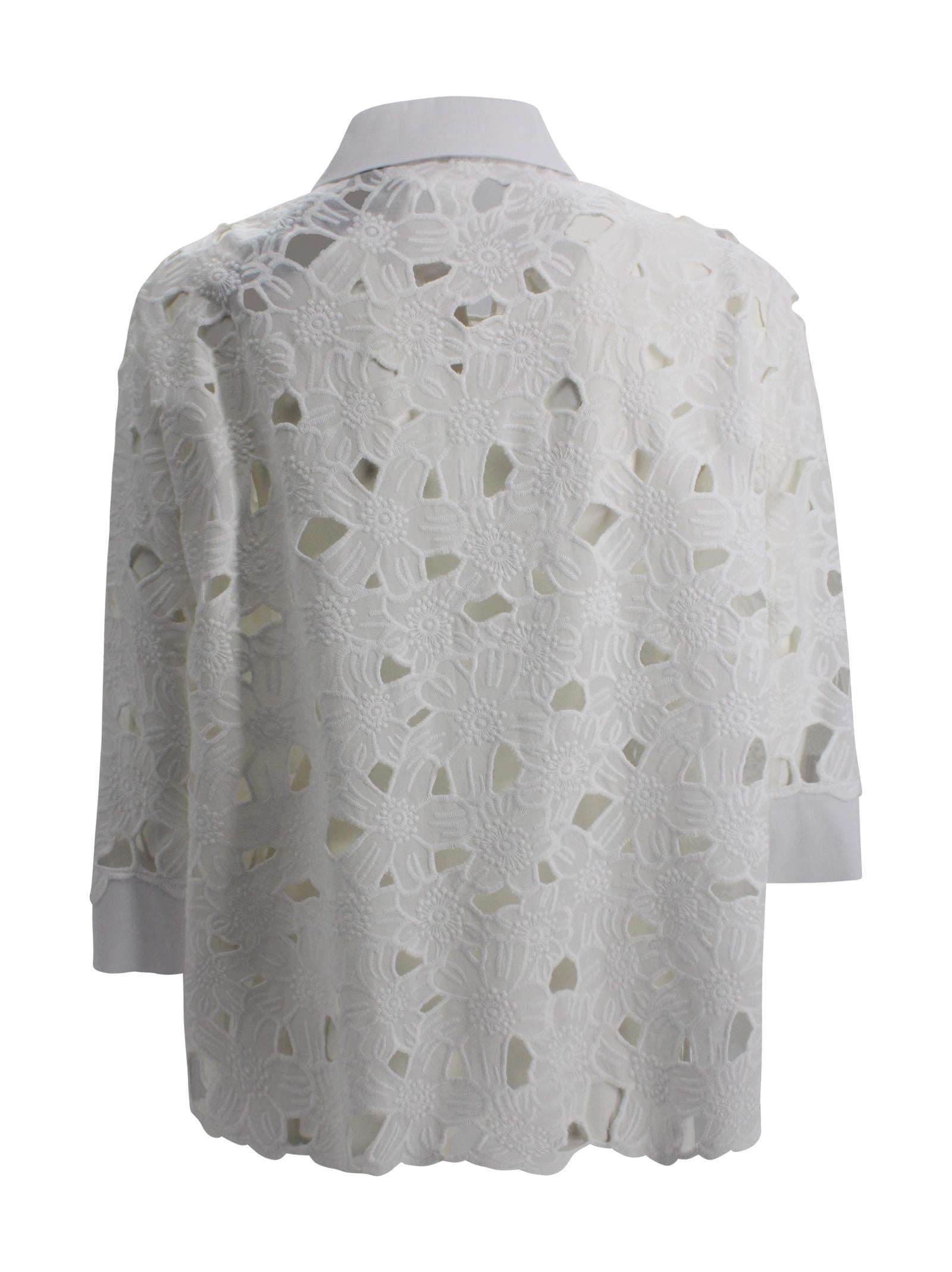 Camicia in sangallo con colletto classico D. Exterior 62832 01 