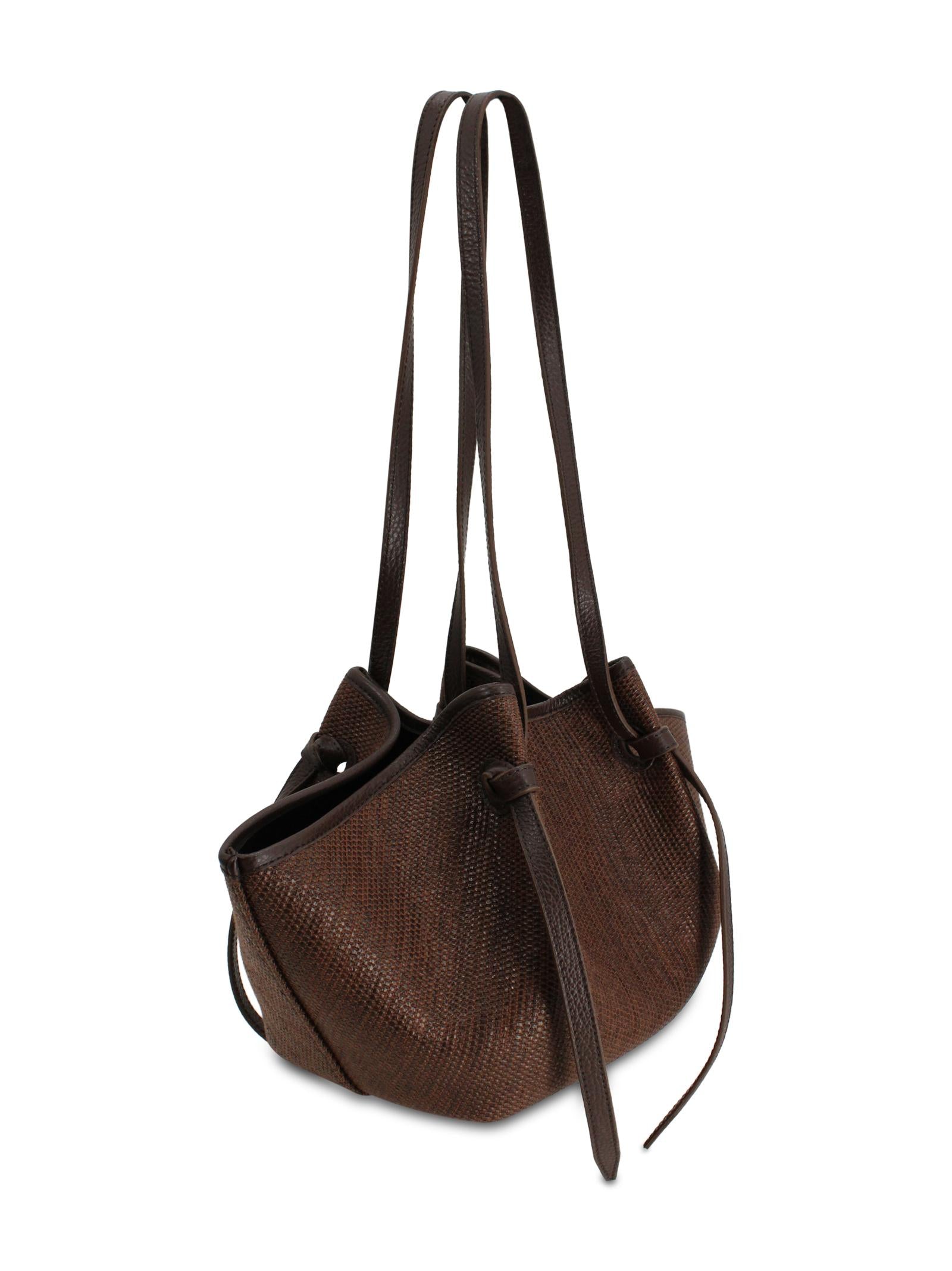 Borsa Tote "Large Mochi" in Raffia Intrecciata Yuzefi MOCHI 04 