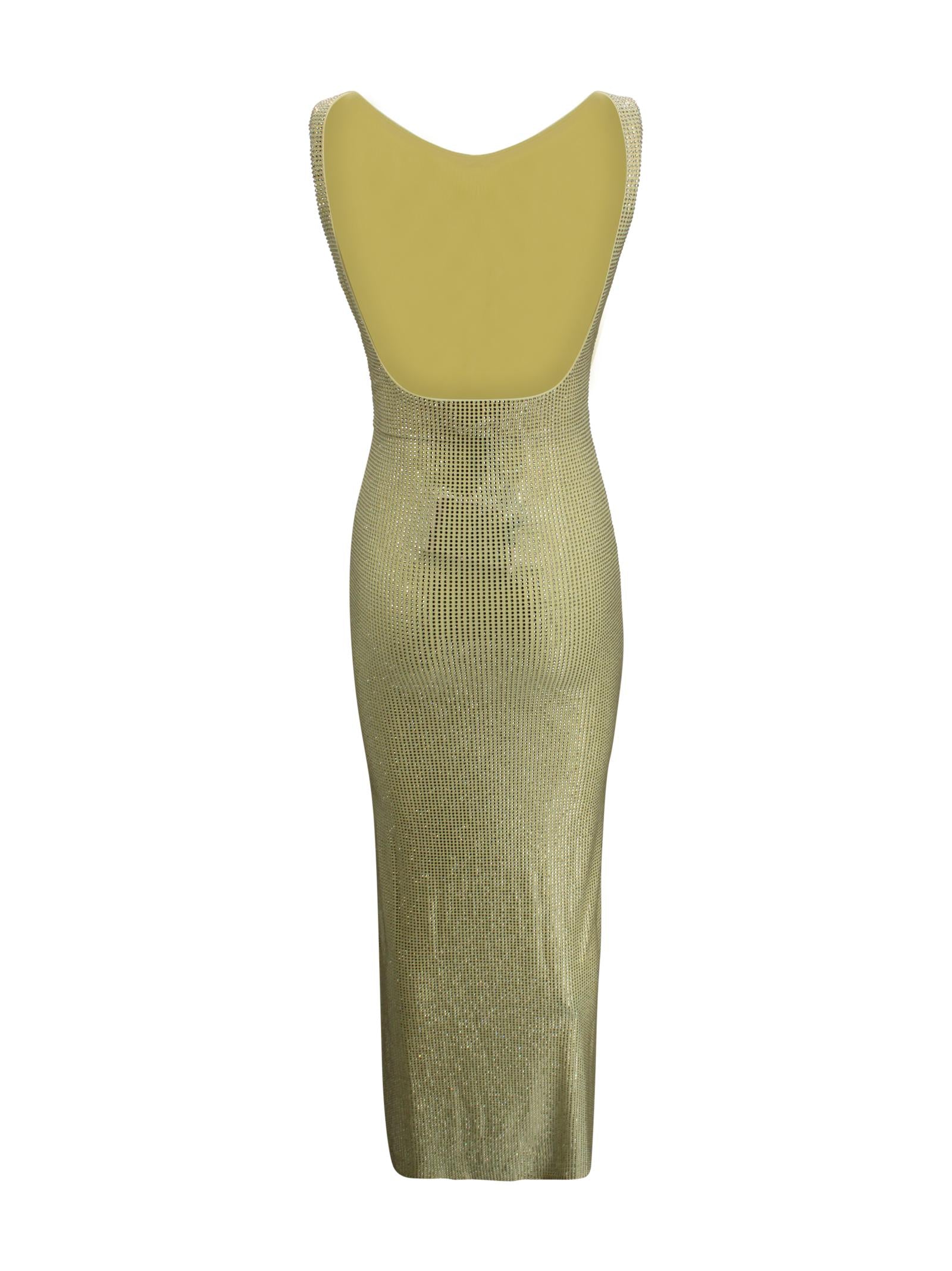 Abito lungo smanicato con paillettes Twenty four haitch A526GIA62P  