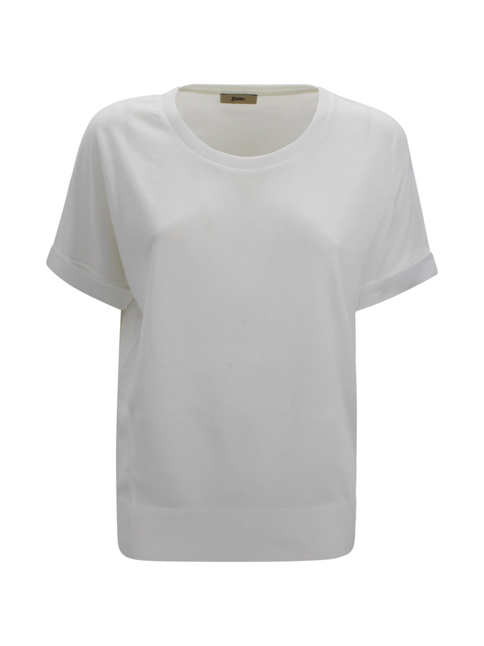 T-shirt bianca a maniche corte Herno JG000312D 520561000 