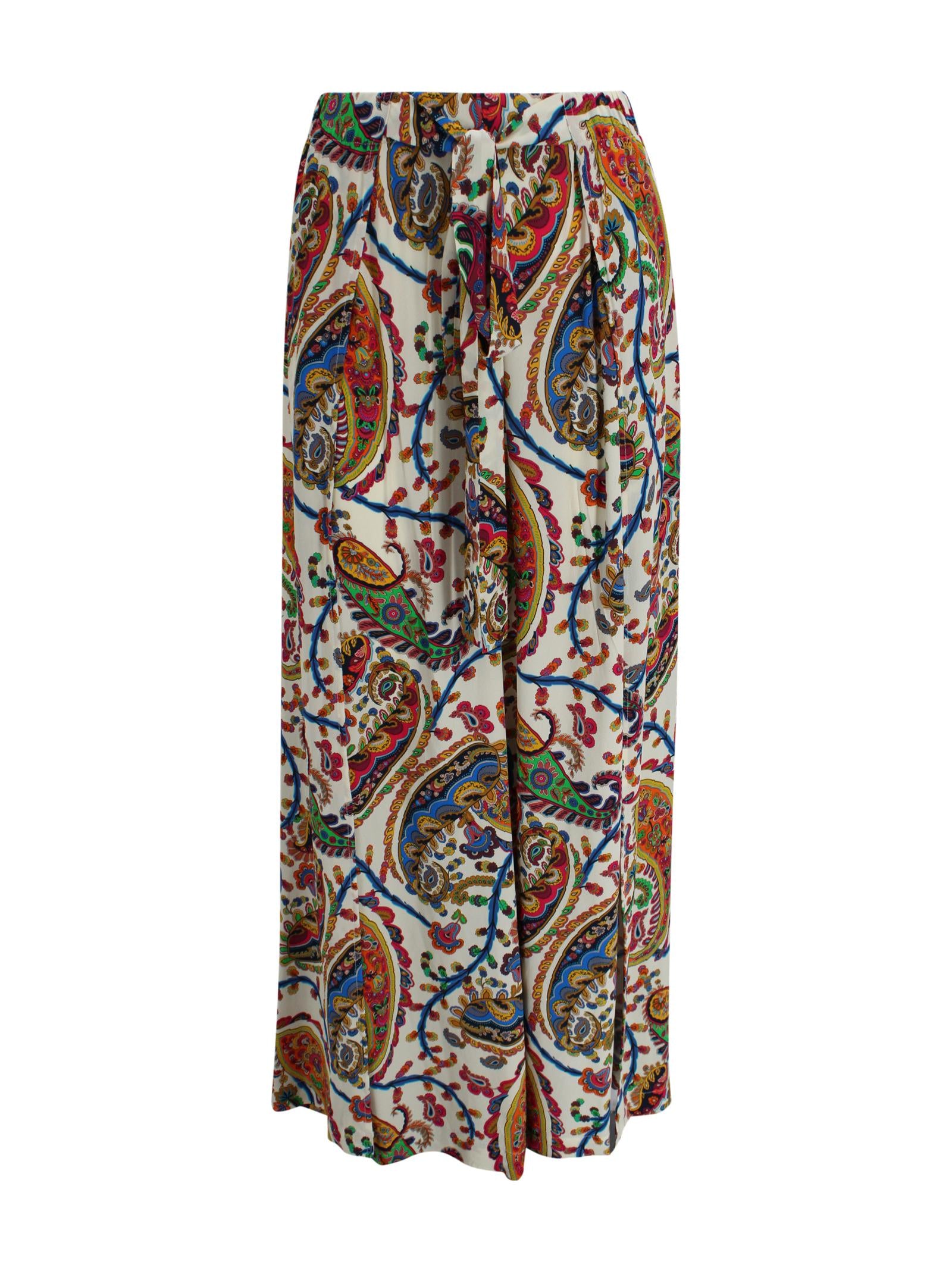 Pantaloni palazzo con stampa paisley Etro Milano WRPA0013 AKF33X0801 