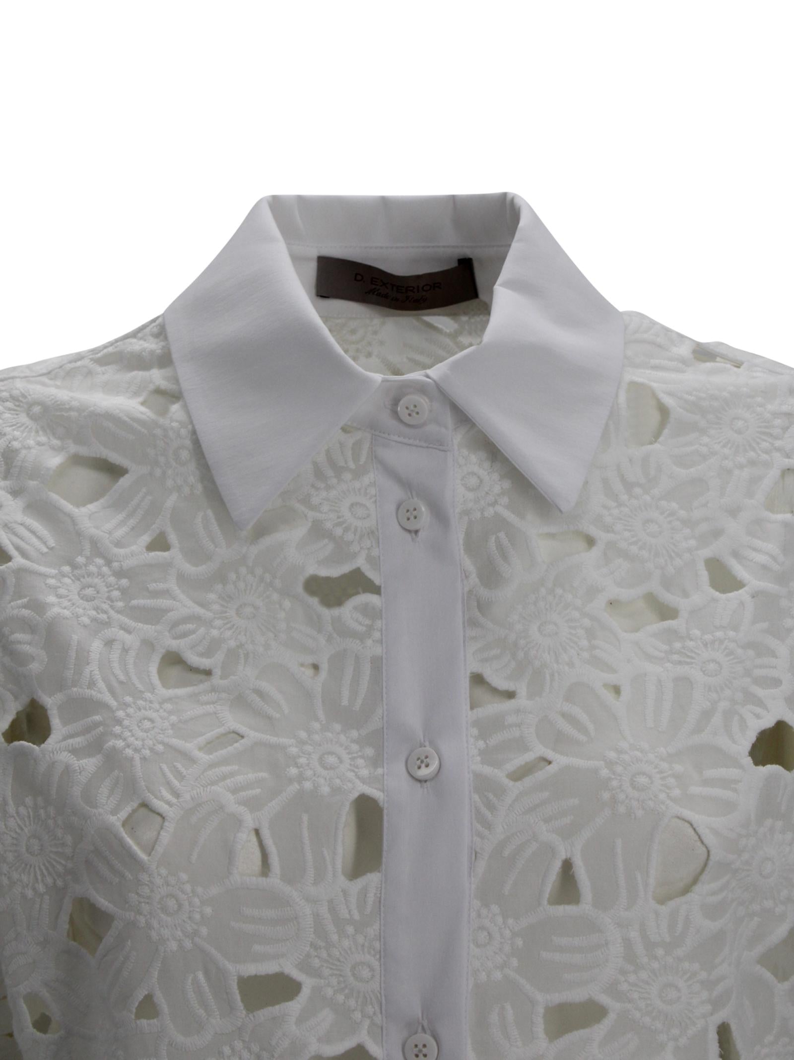 Camicia in sangallo con maniche corte D. Exterior 62829 01 