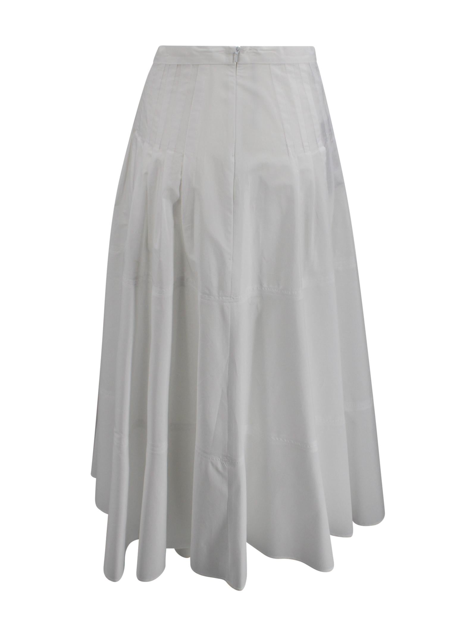 Gonna lunga in popeline di cotone Max Mara Studio 2616101052600 001 