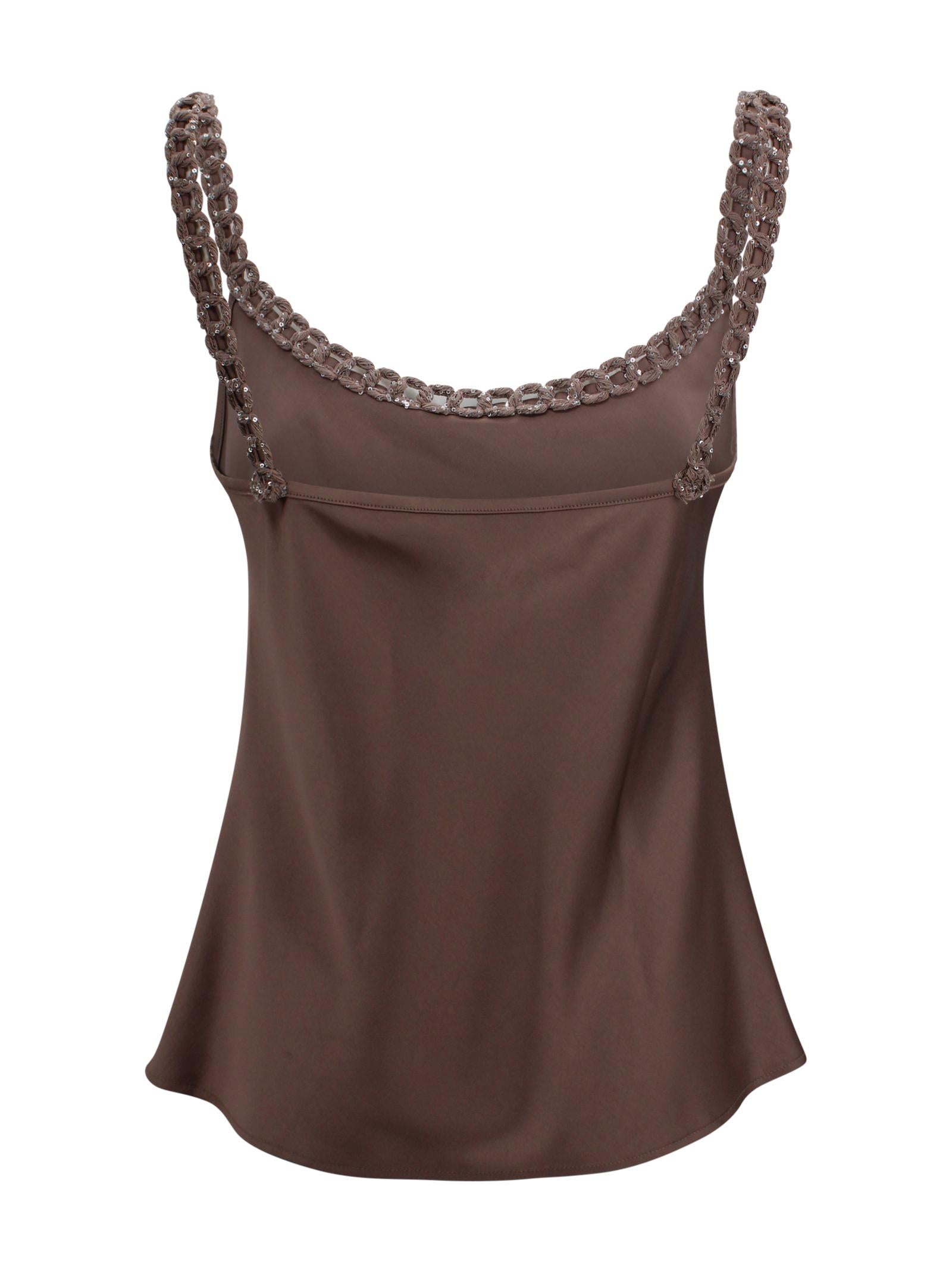 Top smanicato con spalline D. Exterior 62666 06 