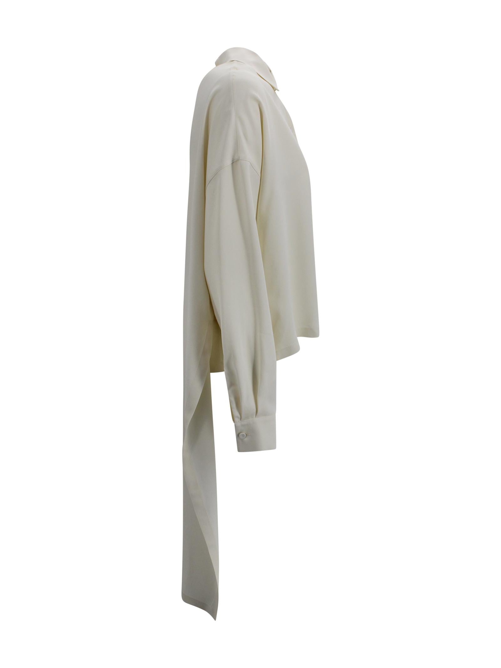 Camicia Crop Bianca con Bottoni Alberta Ferretti 261M-0212-0128 0003 