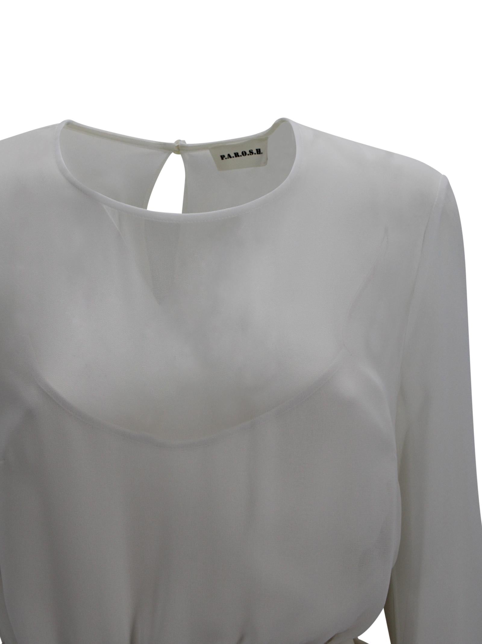 Abito panna velato con sottoveste P.A.R.O.S.H. D726119 002 