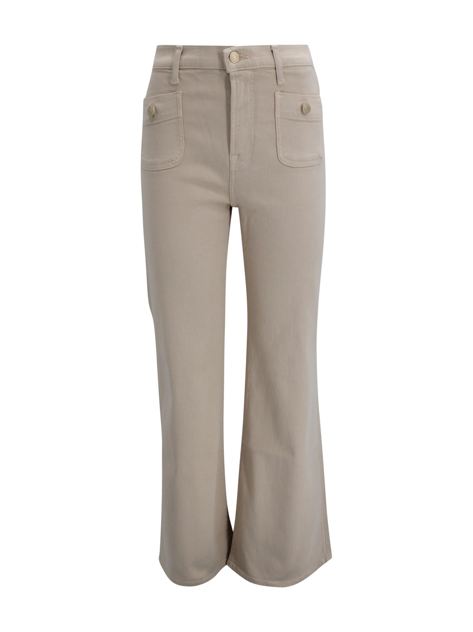 Jeans in denim beige a vita alta 7 FOR ALL MANKIND 7U340C14 U71ZA 