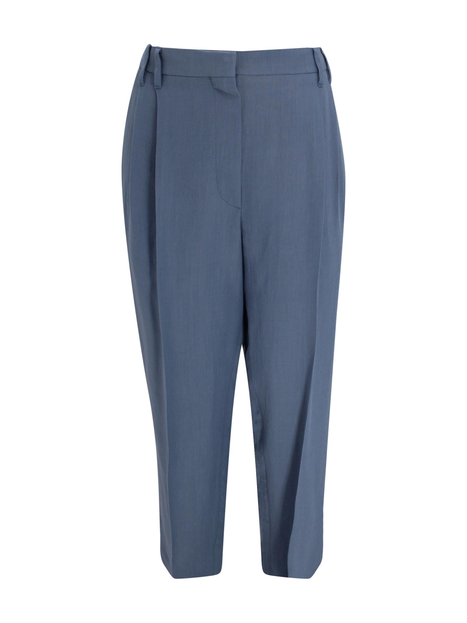 Pantaloni plissettati con passanti Brunello Cucinelli MH126P8292 C9135 