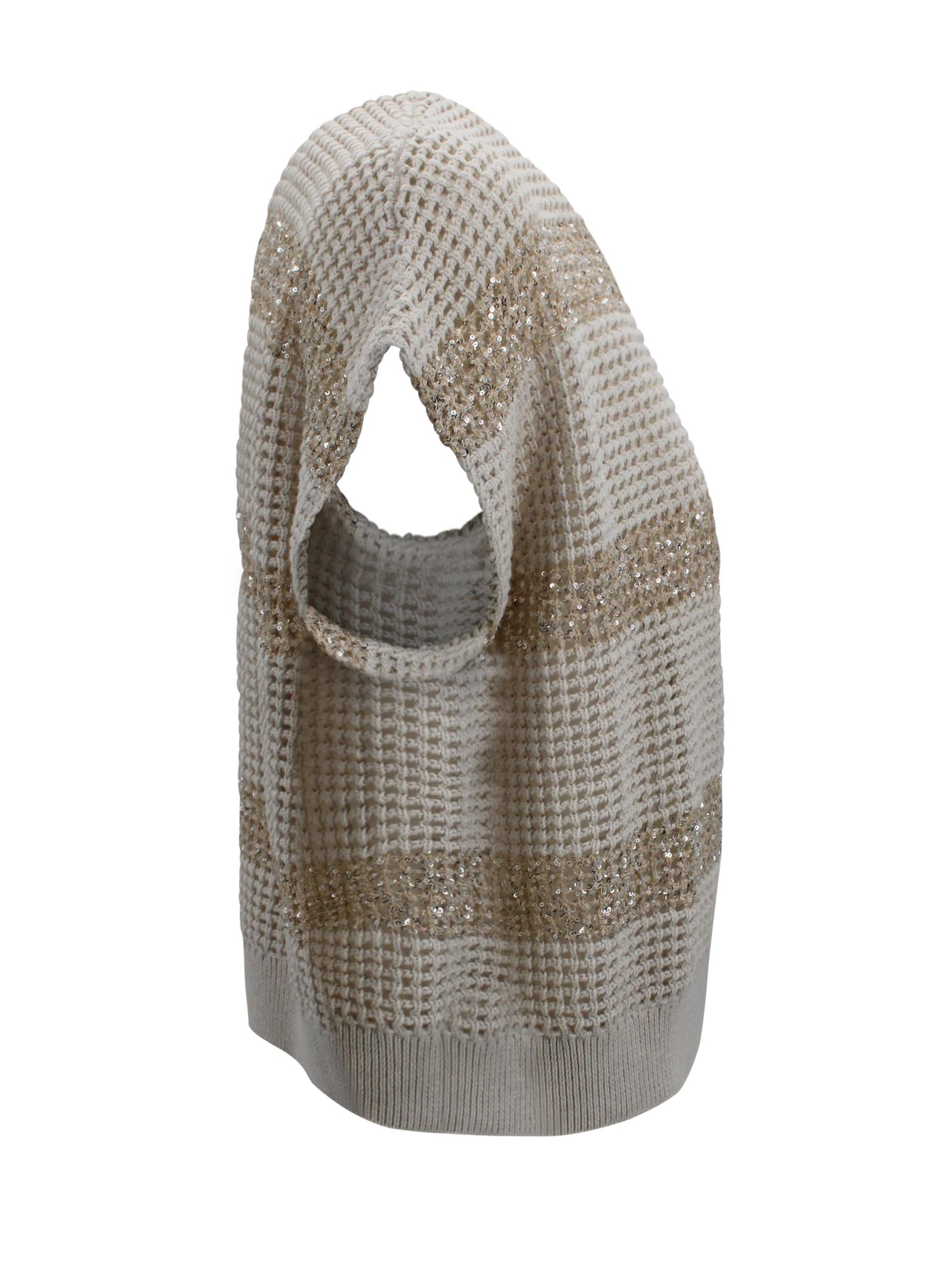 Top in maglia con motivo a righe Brunello Cucinelli M58772820 CLH85 