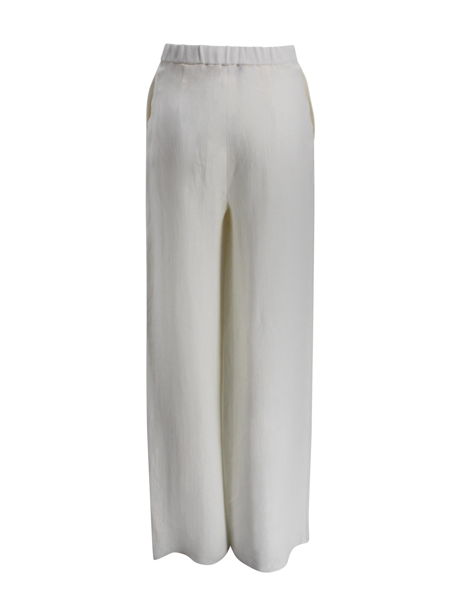 Pantalone Pelota modello jogging in lino Max Mara Studio 2616131042600 015 