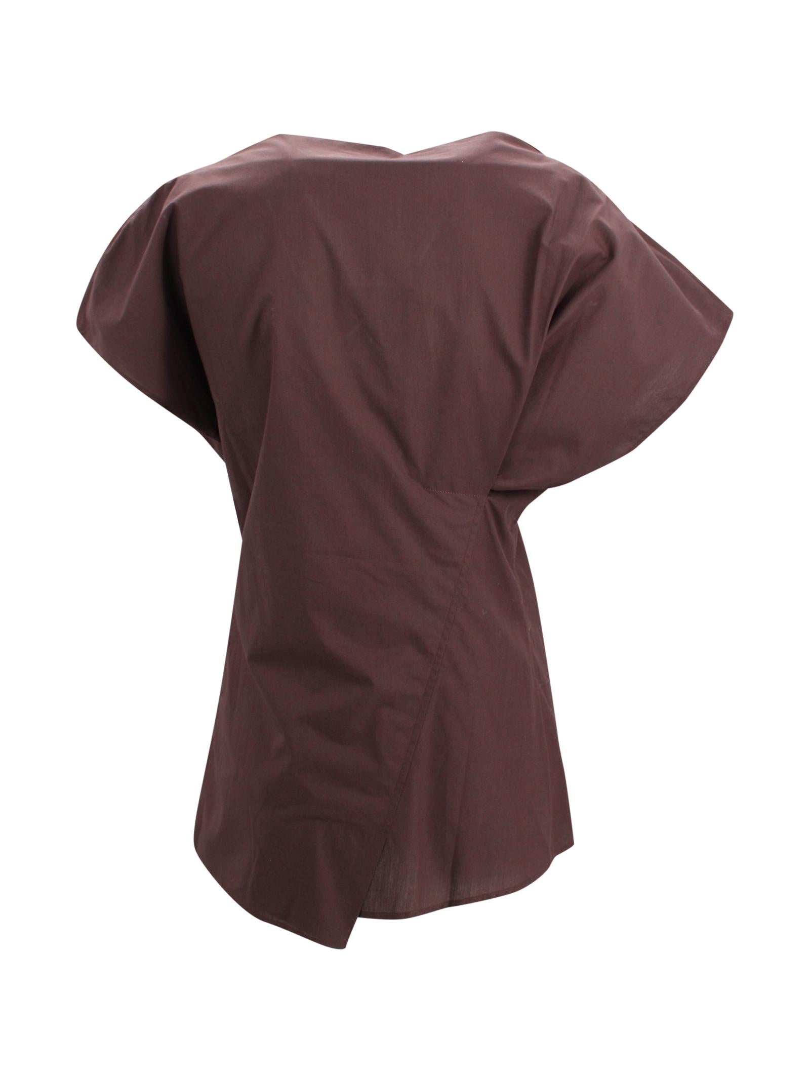 Blusa Fedora in popeline di cotone organico SOEUR CHE0690FEDORA MAR6826S 