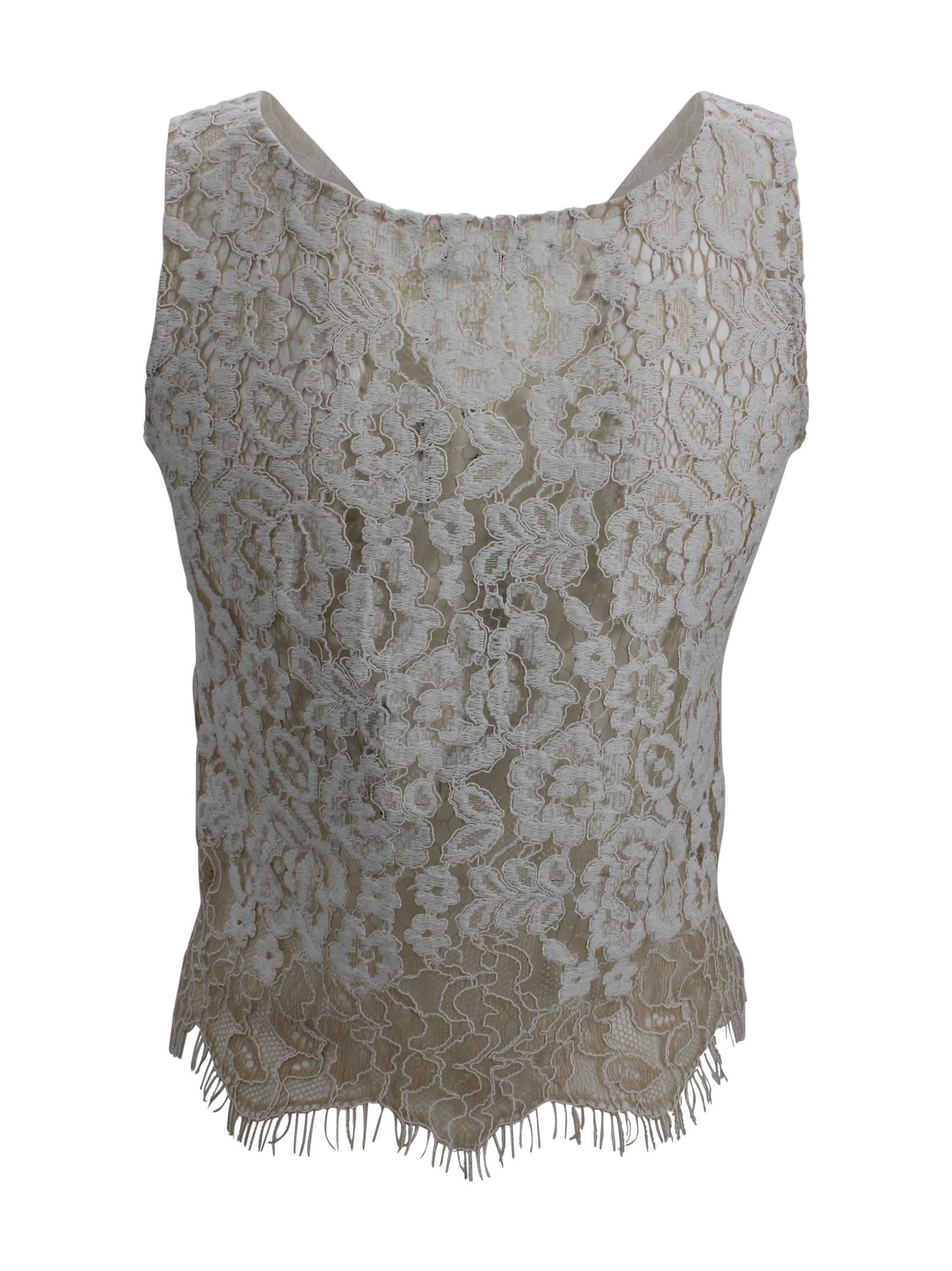 Top crop senza maniche con ricamo D. Exterior 62804 03 