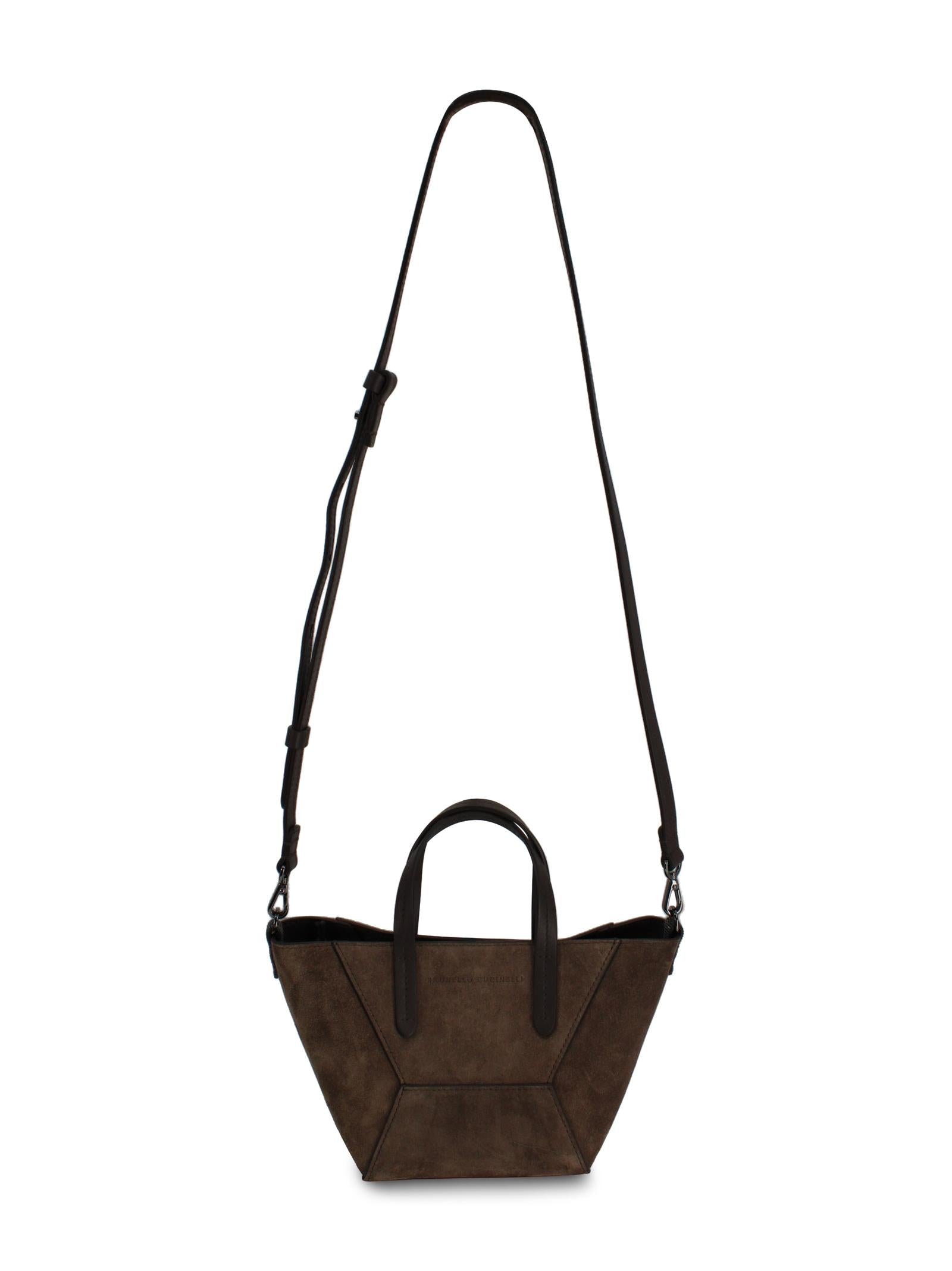 Borsa Tote Mini "Espresso Brown" Brunello Cucinelli MBDLD2675 C8769 