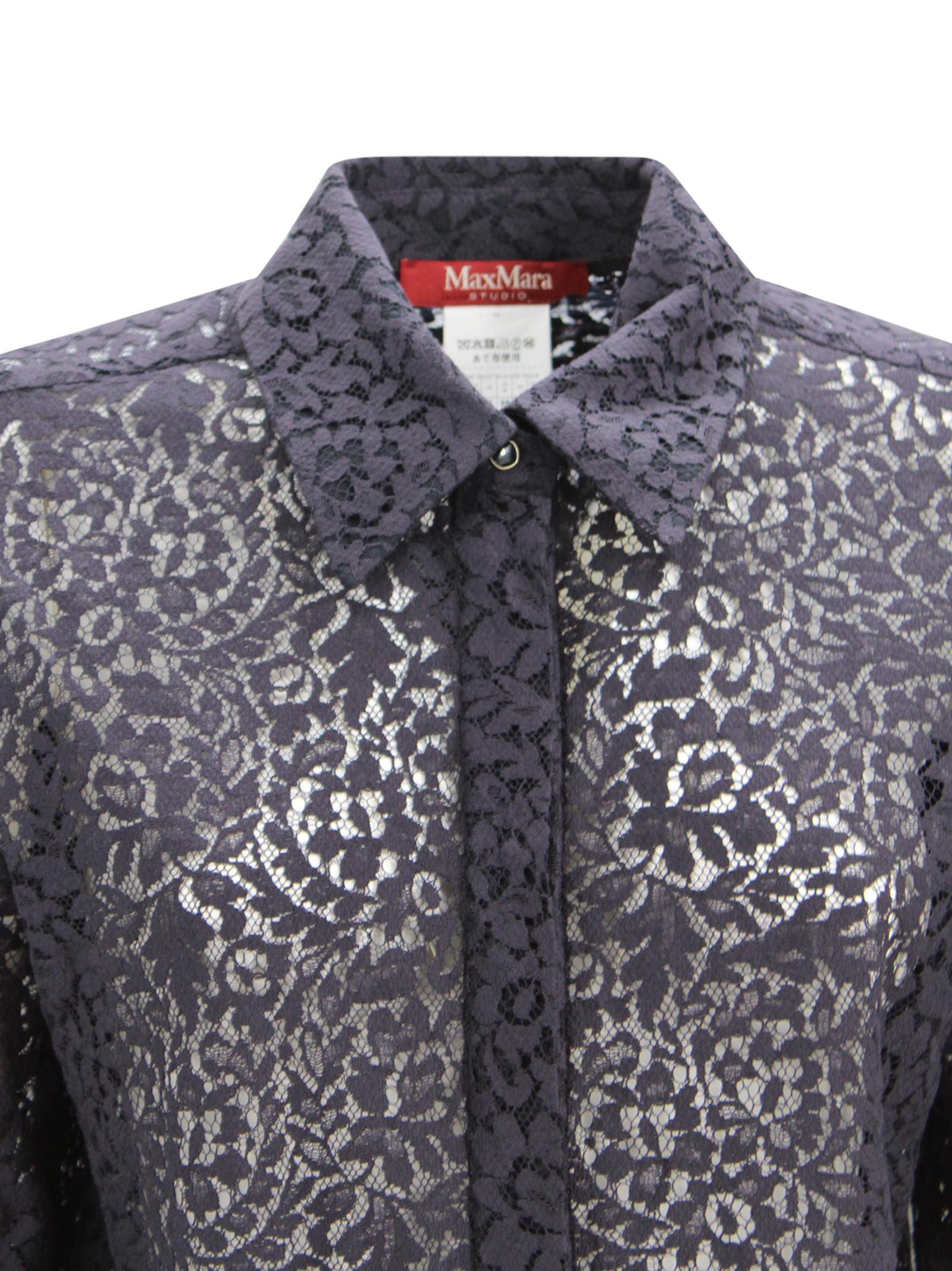Camicia in pizzo su base in tulle Max Mara Studio 2616111021600 002 