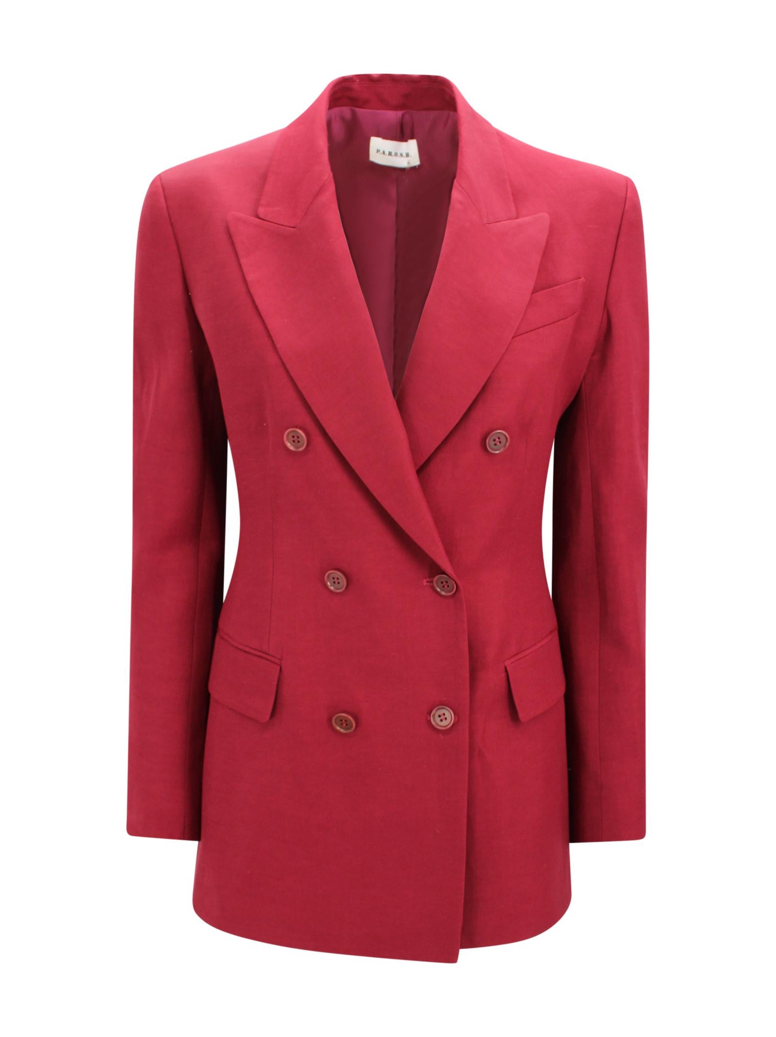 Giacca doppiopetto rossa P.A.R.O.S.H. D420449 010 