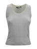 Top in cotone stretch a costine