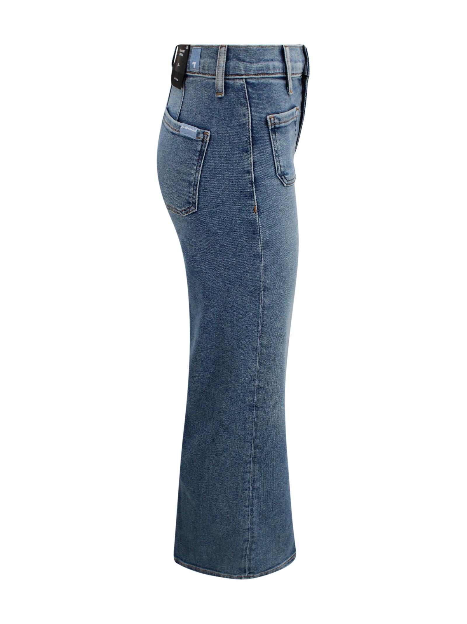 Denim a gamba dritta con chiusura a tre bottoni 7 FOR ALL MANKIND 7UG90120 1BD 