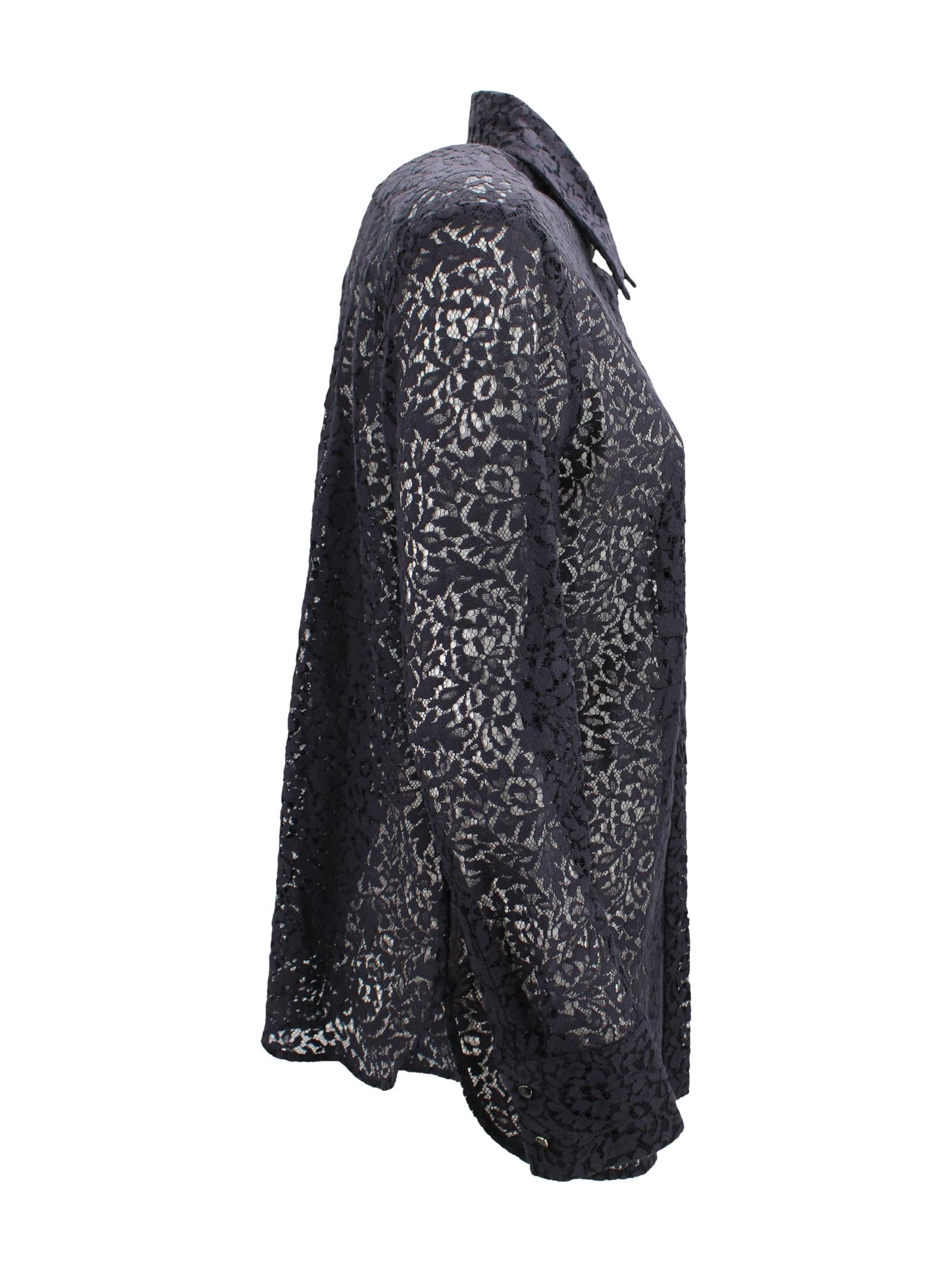 Camicia in pizzo su base in tulle Max Mara Studio 2616111021600 002 