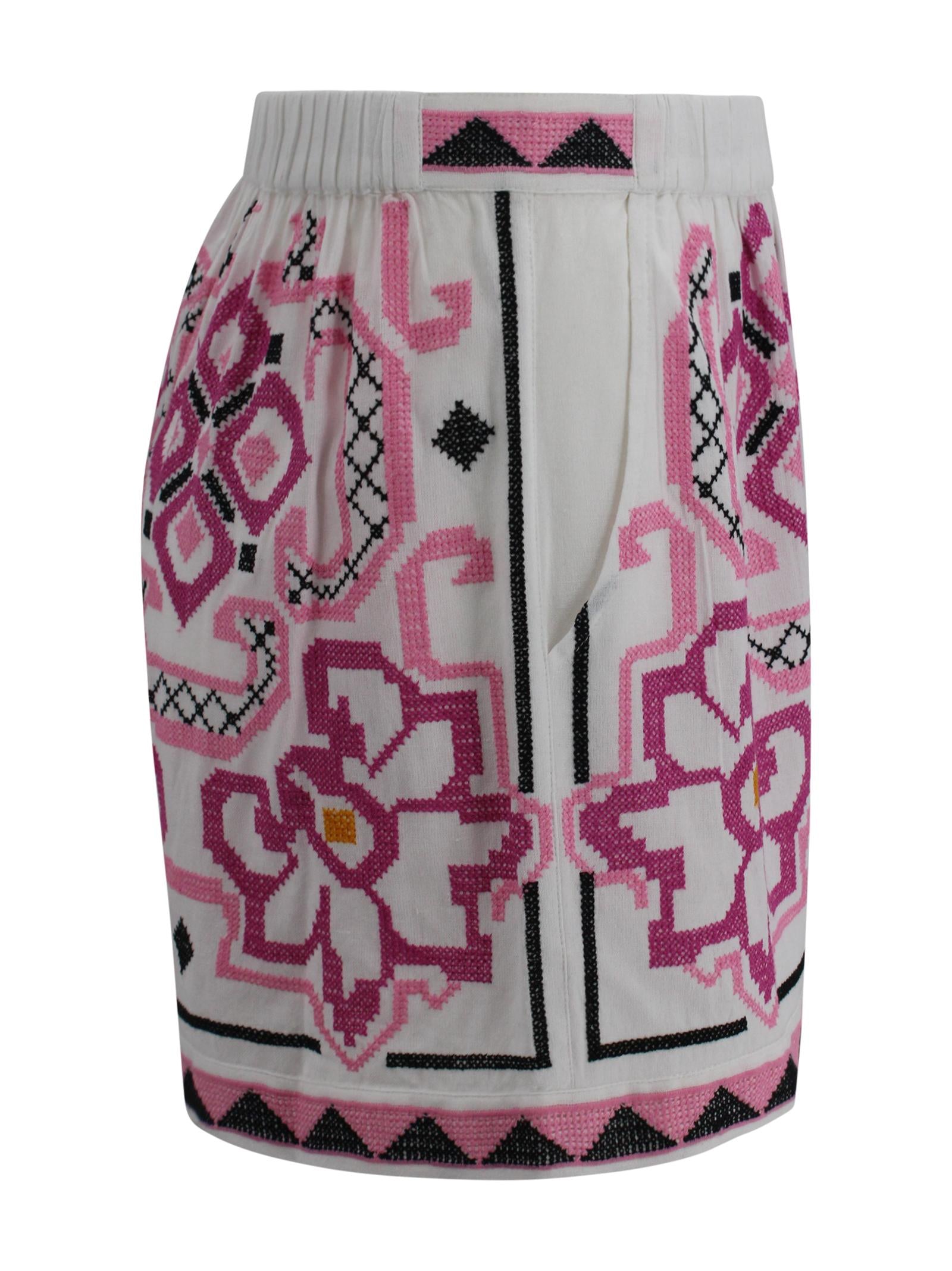 Short Ricamati in Lino e Cotone Luxi of sea BC32  
