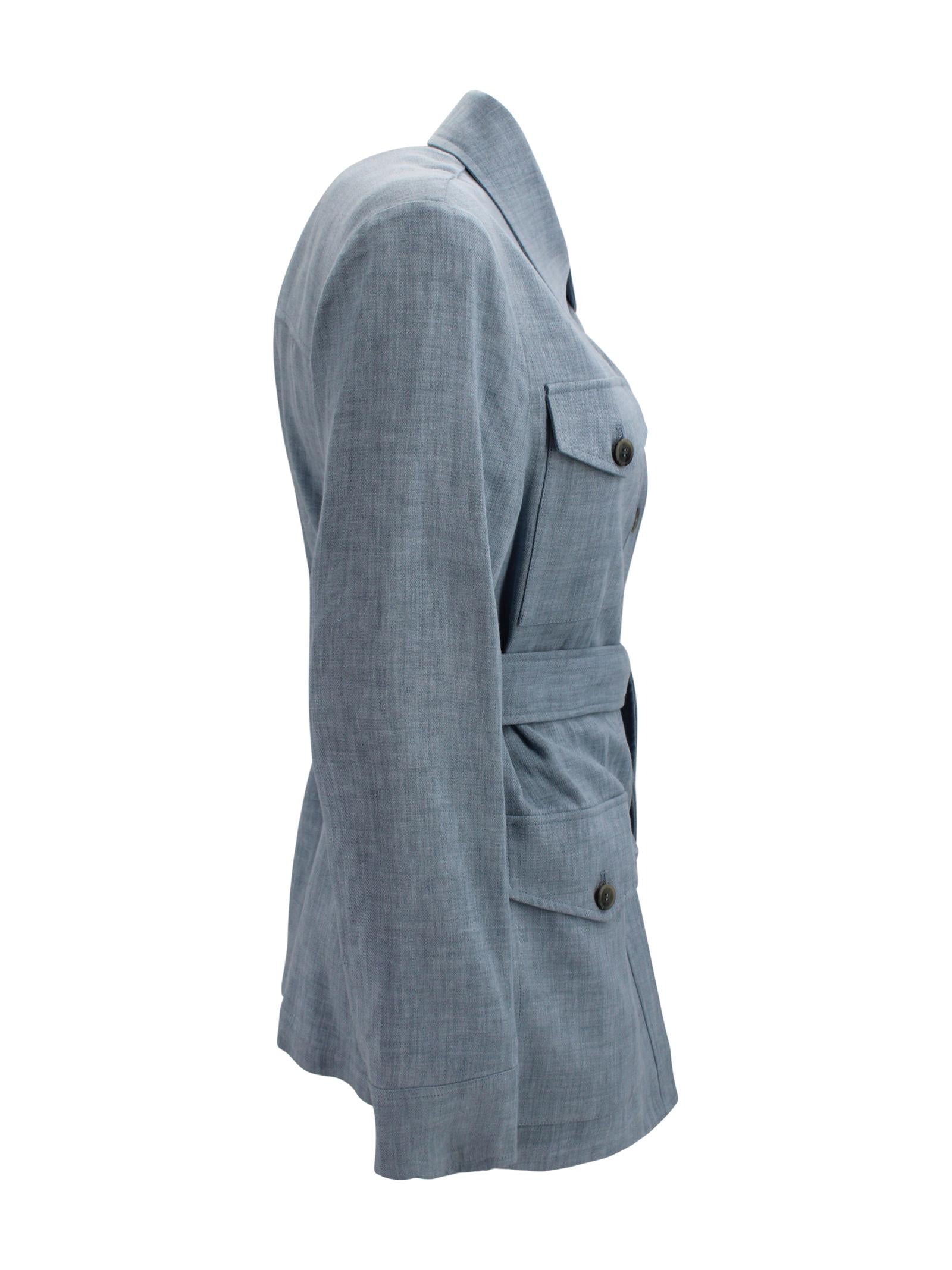 Giacca in lino con cintura P.A.R.O.S.H. D430400 011 