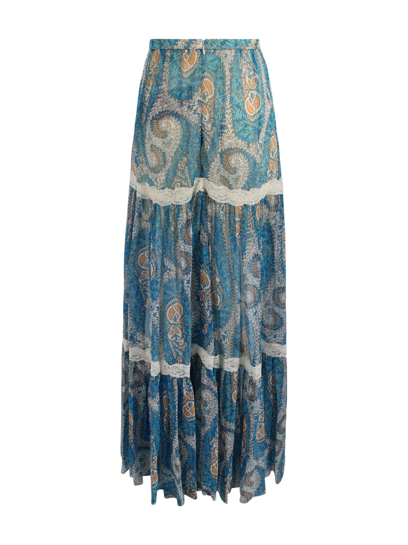 Gonna Lunga con Stampa Paisley Etro Milano WRFA0183 99SA101X0809 