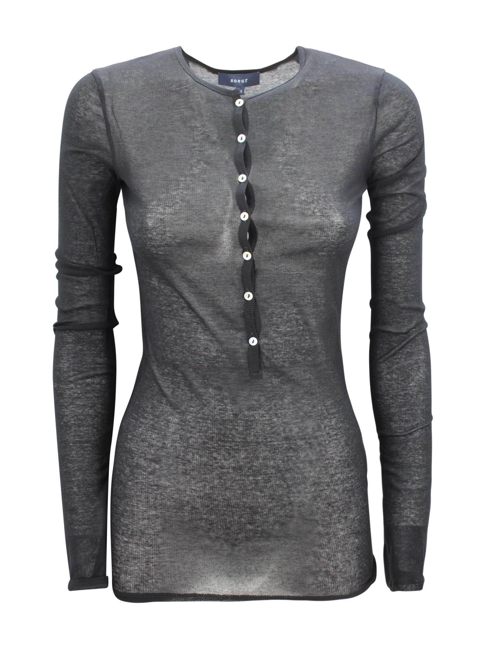 T-shirt a maniche lunghe Isabella di Soeur SOEUR TSH0609ISABELLA NOI0126S 