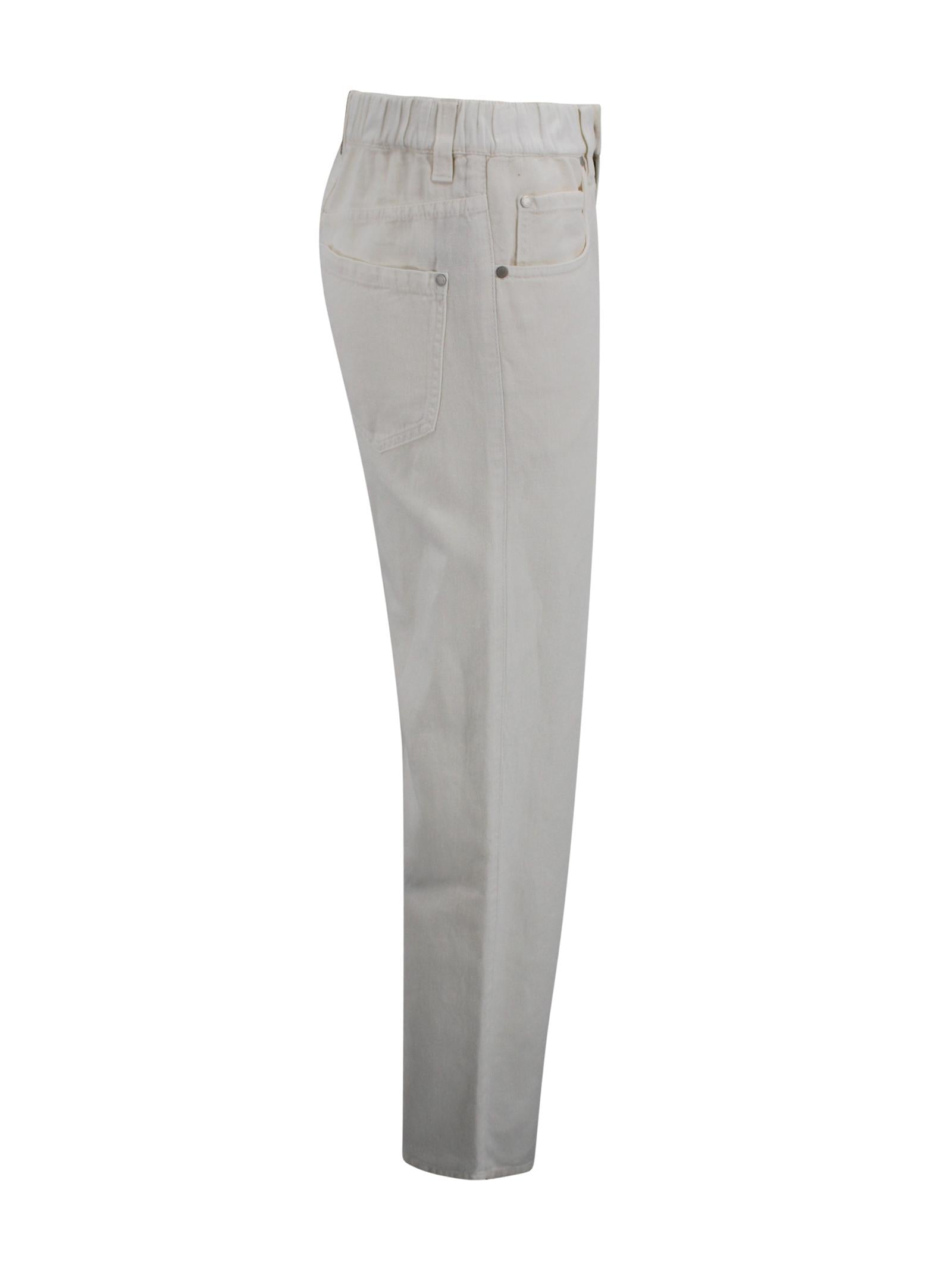 Pantaloni con bottoni e dettaglio Monili Brunello Cucinelli ML996P4053 C1101 