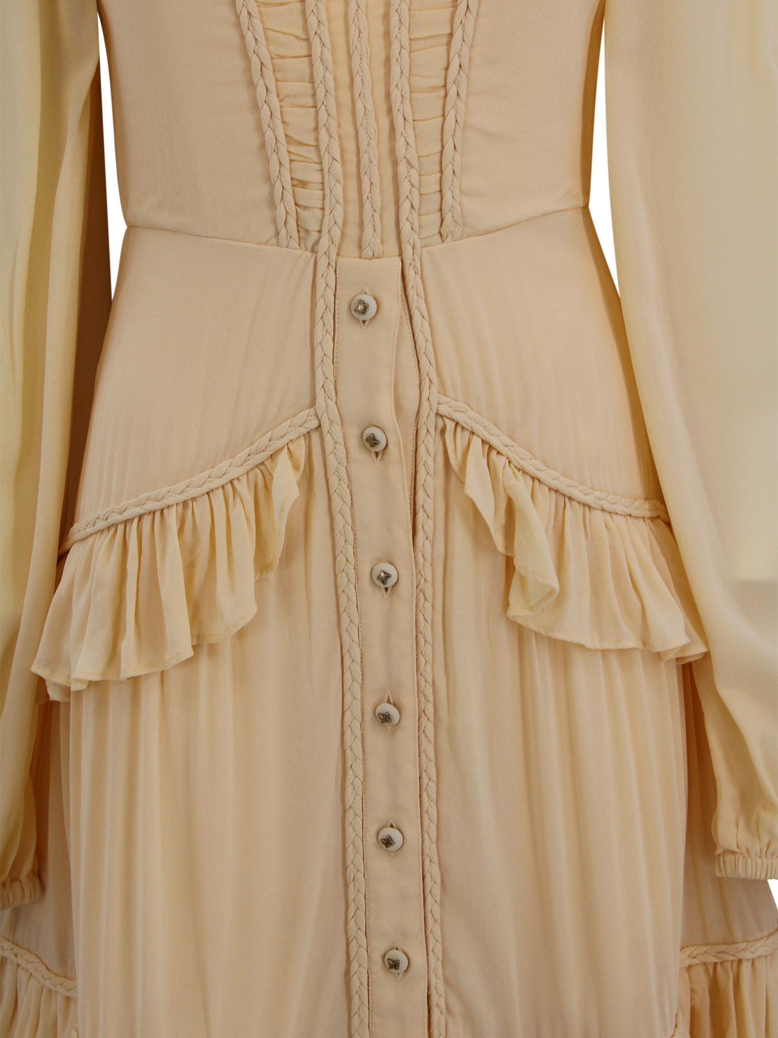 Abito maxi con ruches Butter Yellow Farm Rio 349155 L0032 