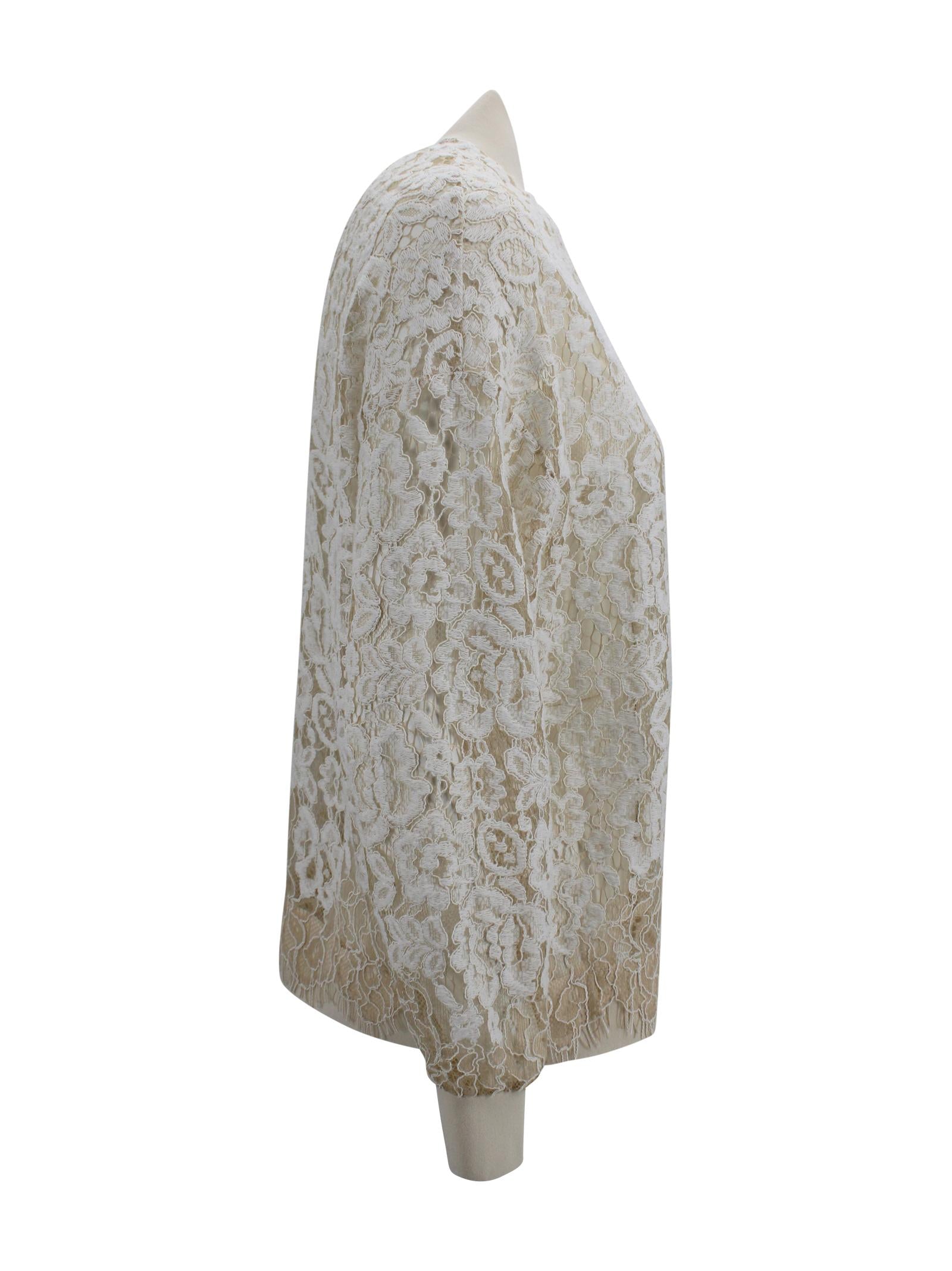 Bomber con zip in pizzo D. Exterior 62810 03 
