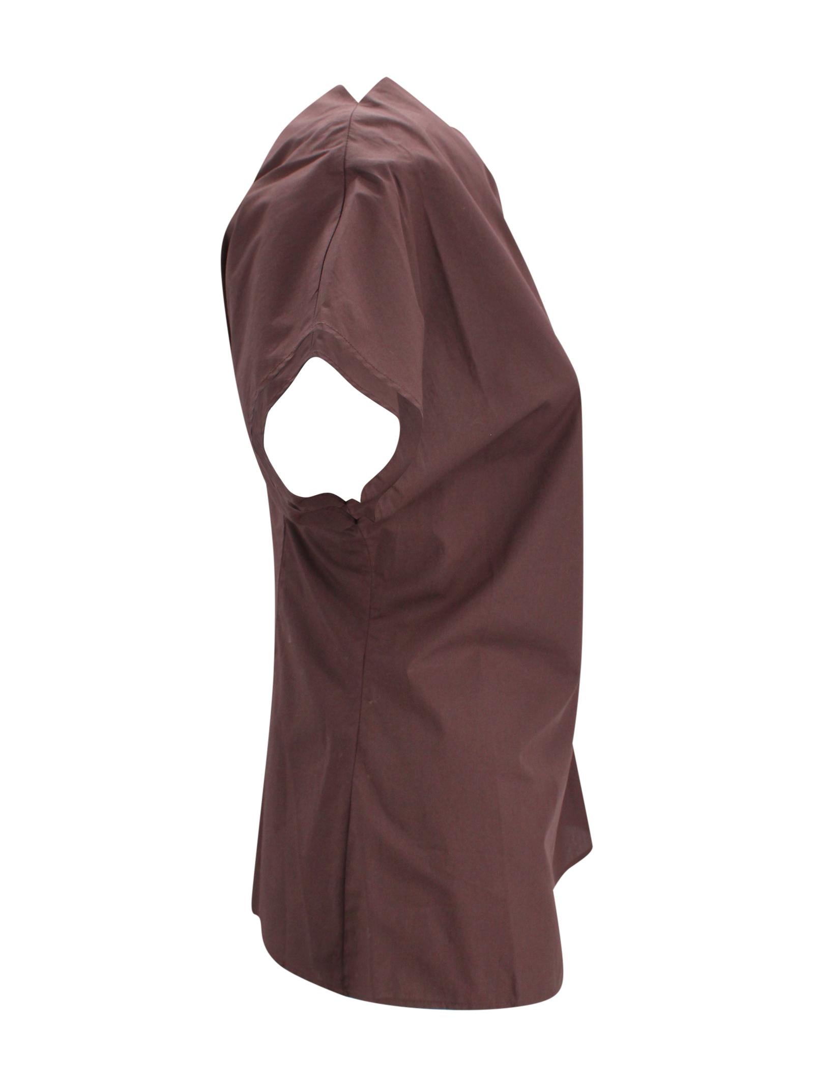 Blusa Fedora in popeline di cotone organico SOEUR CHE0690FEDORA MAR6826S 
