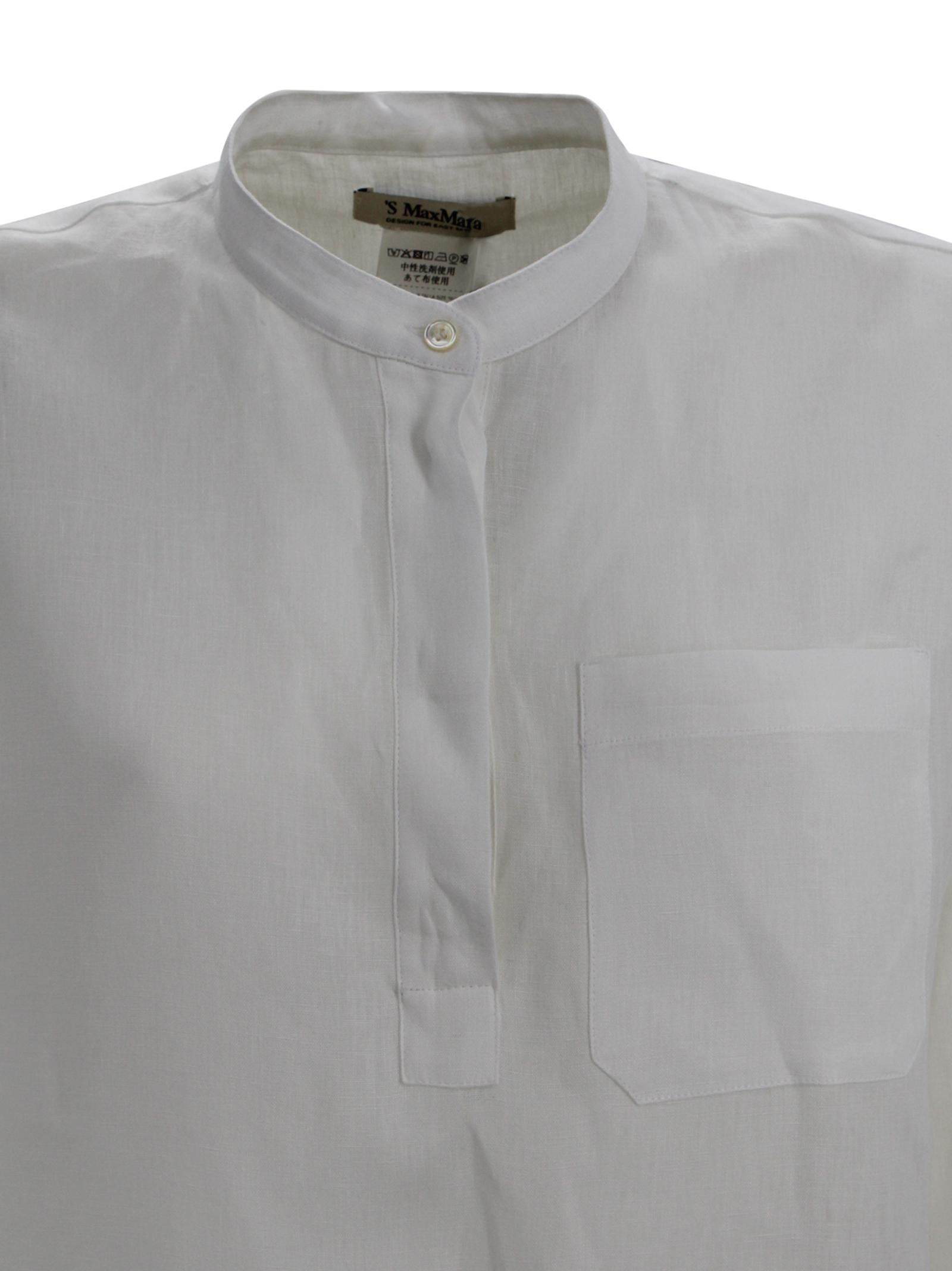 Camicia in lino con taschino S MAXMARA 2 2619111013600 006 
