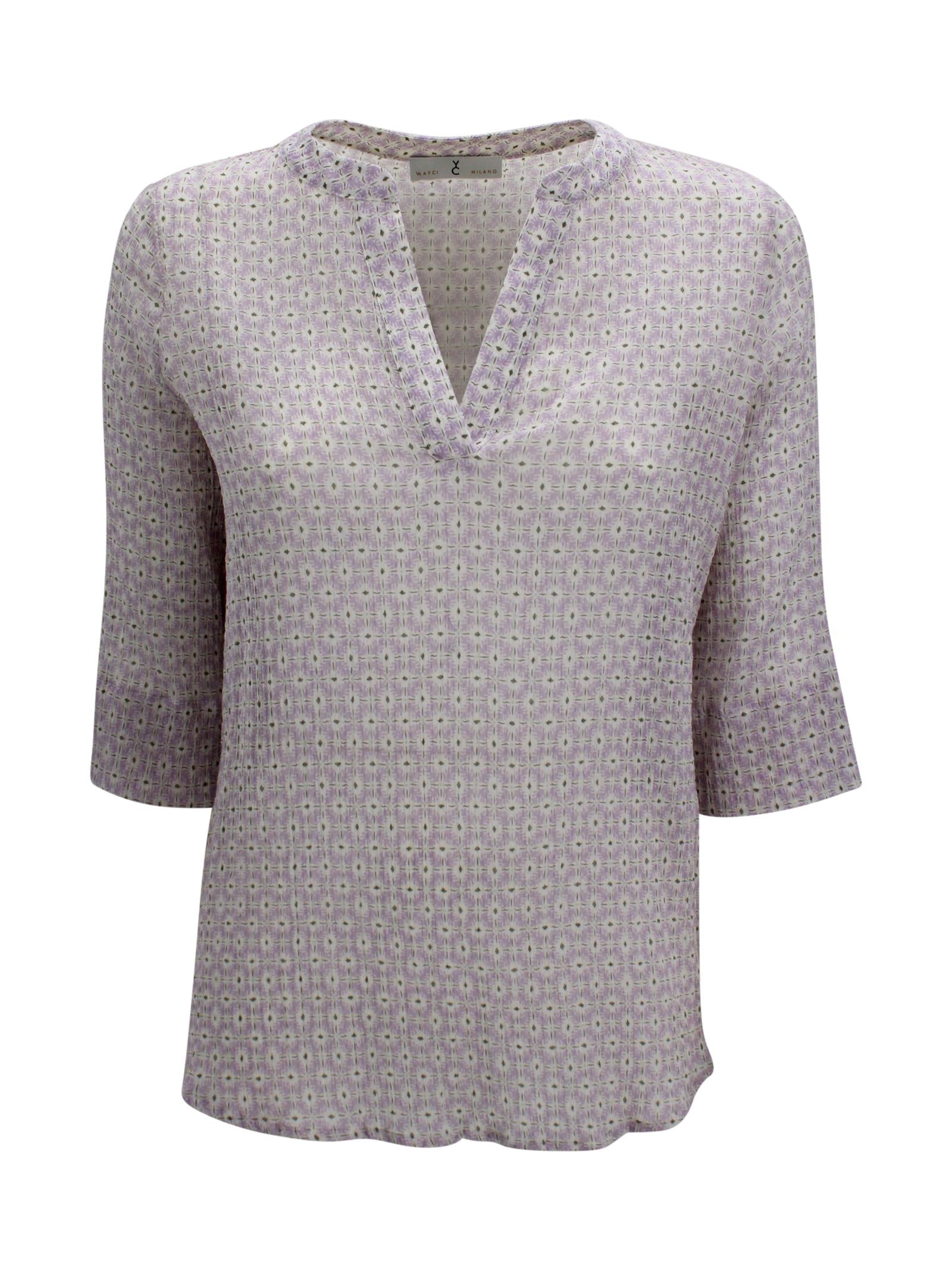 Polo in Lino con Scollo a V Whyci WH1503 6011 