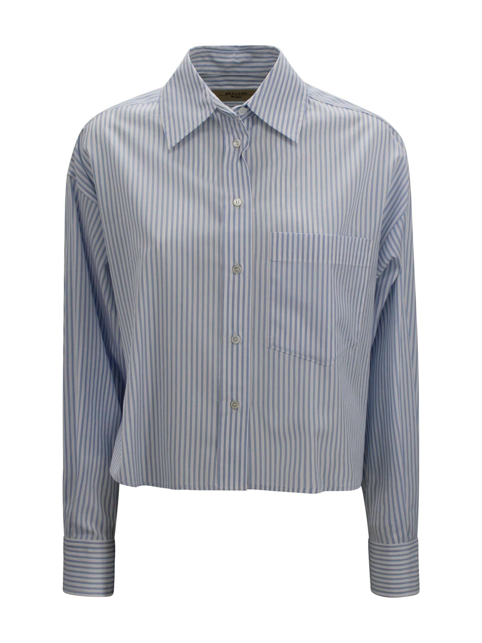 Camicia oversize cropped con retro plissettato Max Mara Weekend 2615111091600 034 