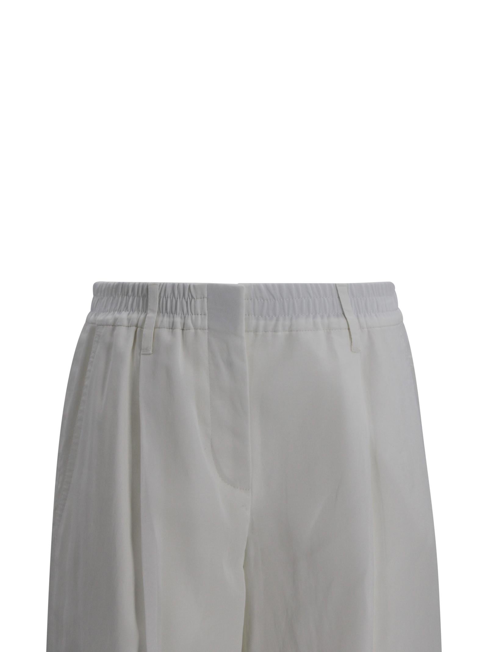 Pantaloni wide leg con dettaglio monile Brunello Cucinelli M0F91P9174 C100 