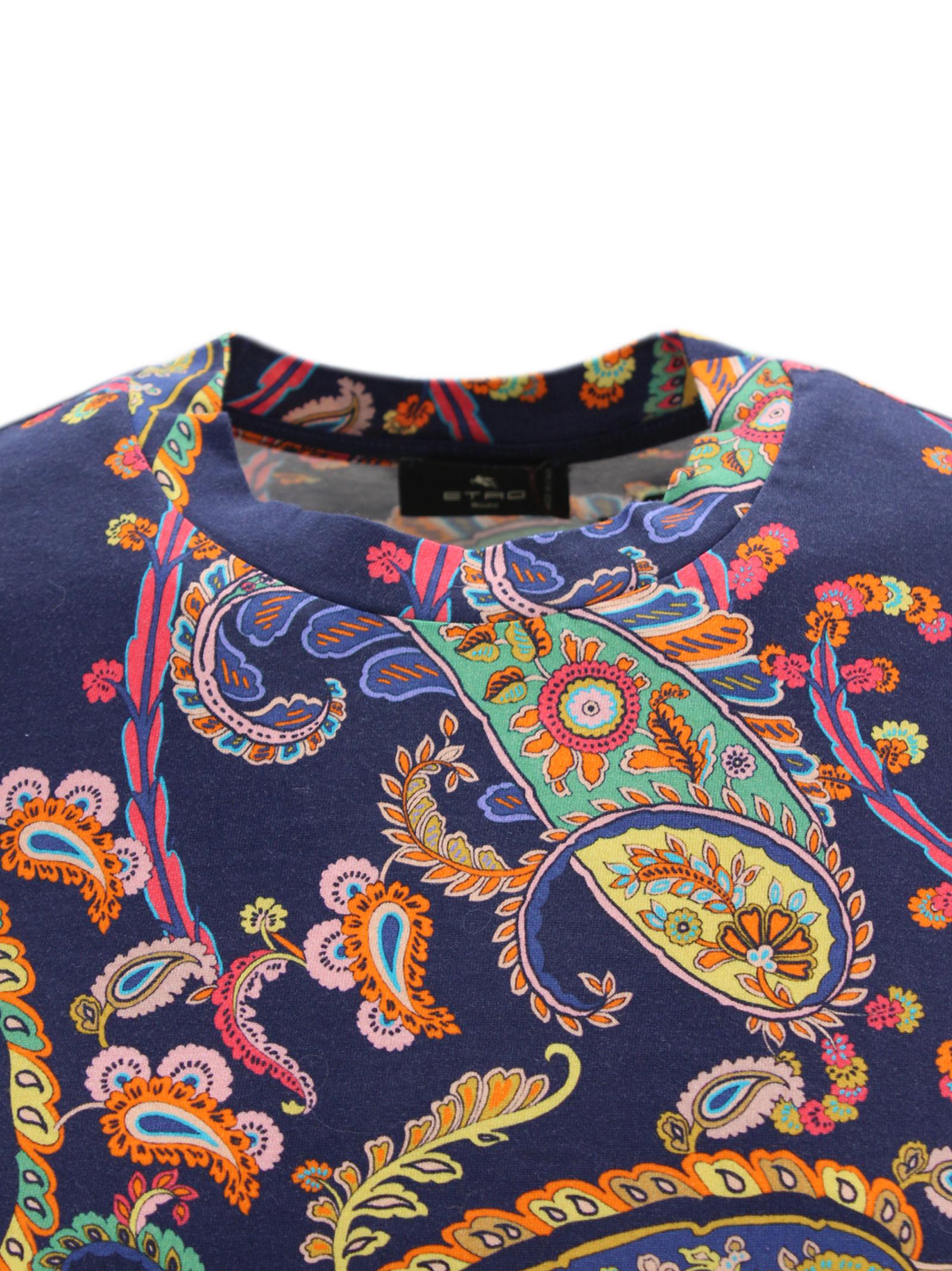 T-shirt girocollo in puro cotone Etro Milano WRMA0006 AKH26X0883 
