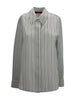 Camicia in pura seta con motivo stampato all over
