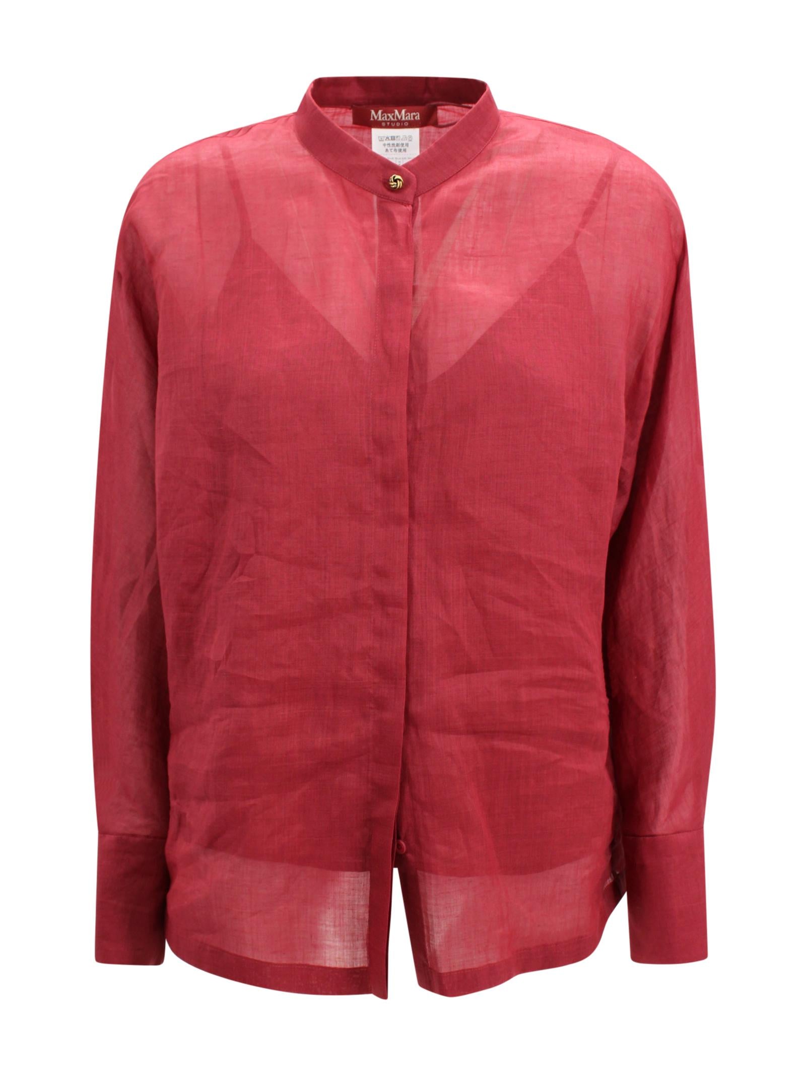 Camicia in Tela Ramié con Maniche Kimono Max Mara Studio 2616261032600 066 