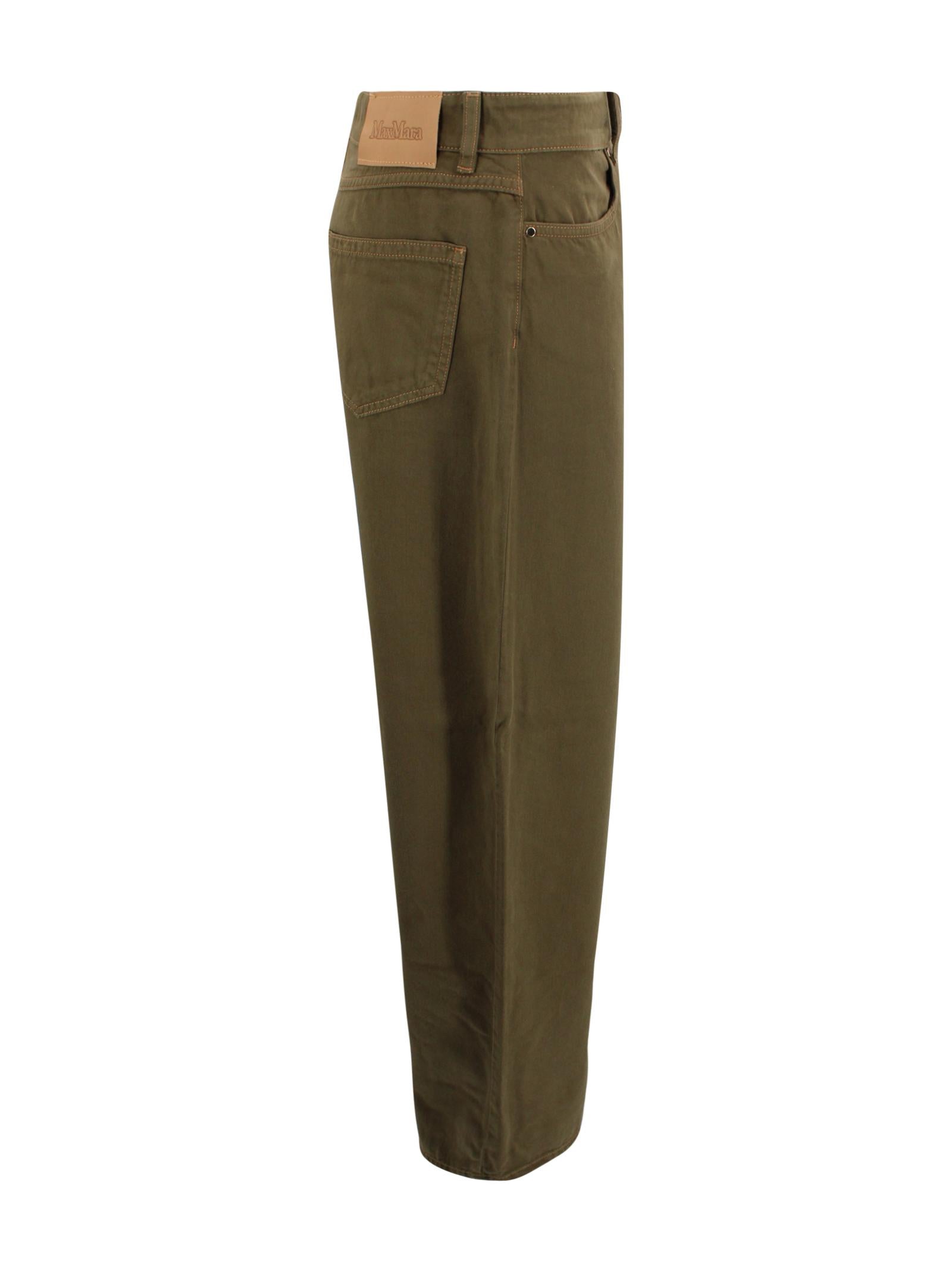 Pantalone baggy con dettagli stile denim Max Mara Studio 2616131111600 002 