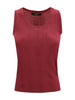 Top in cotone stretch a costine