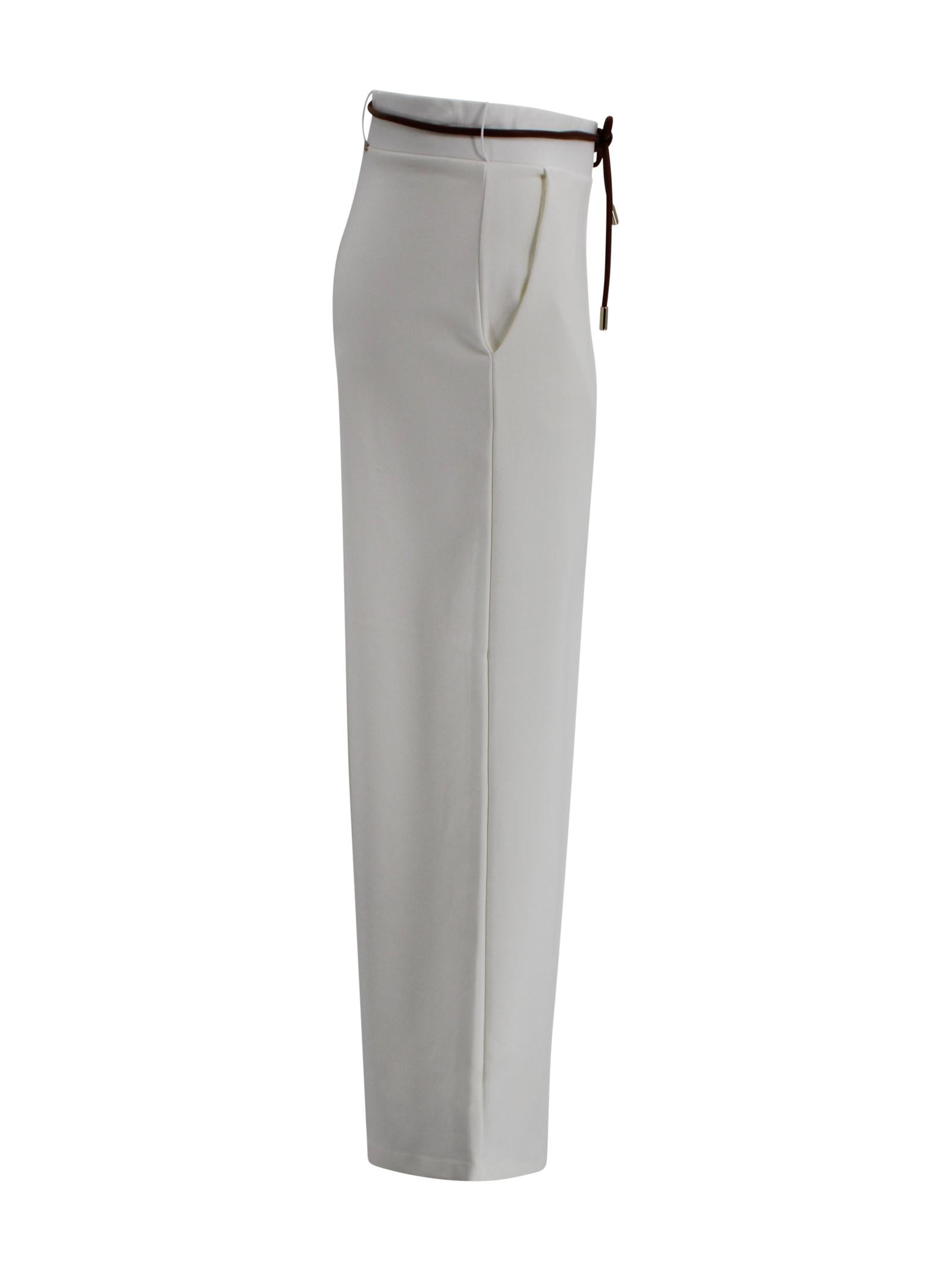 Pantaloni Bianchi con Cintura Herno PT000197D 560351100 