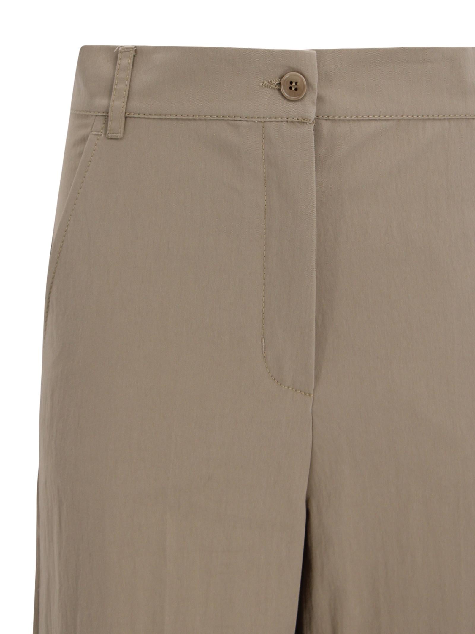 Pantalone wide leg con taglio cropped alla caviglia e piega stirata. Max Mara Weekend 2615131111600 002 