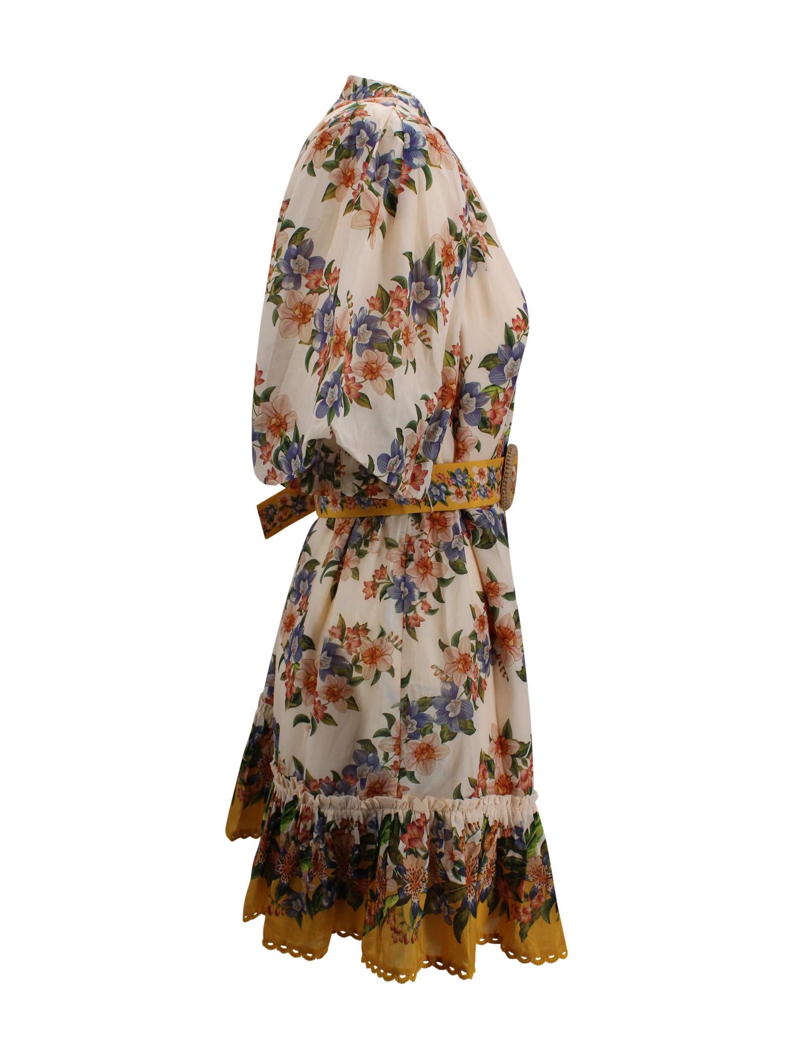 Abito Floreale Multicolore con Cintura Farm Rio 353546 26056 