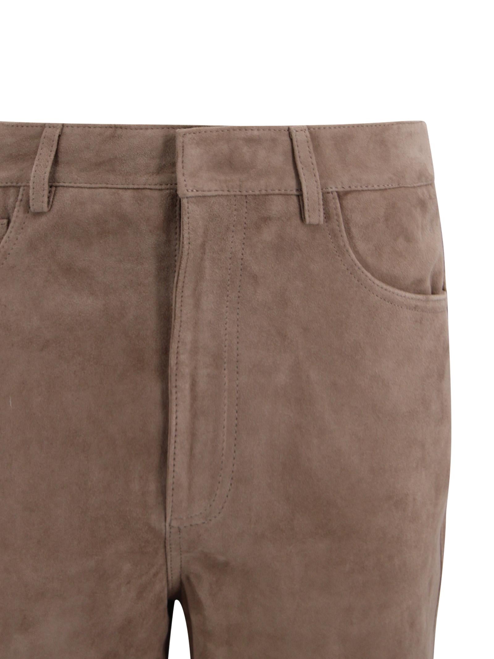 Pantaloni dritti in pelle scamosciata Rotate 1154241683 1683 