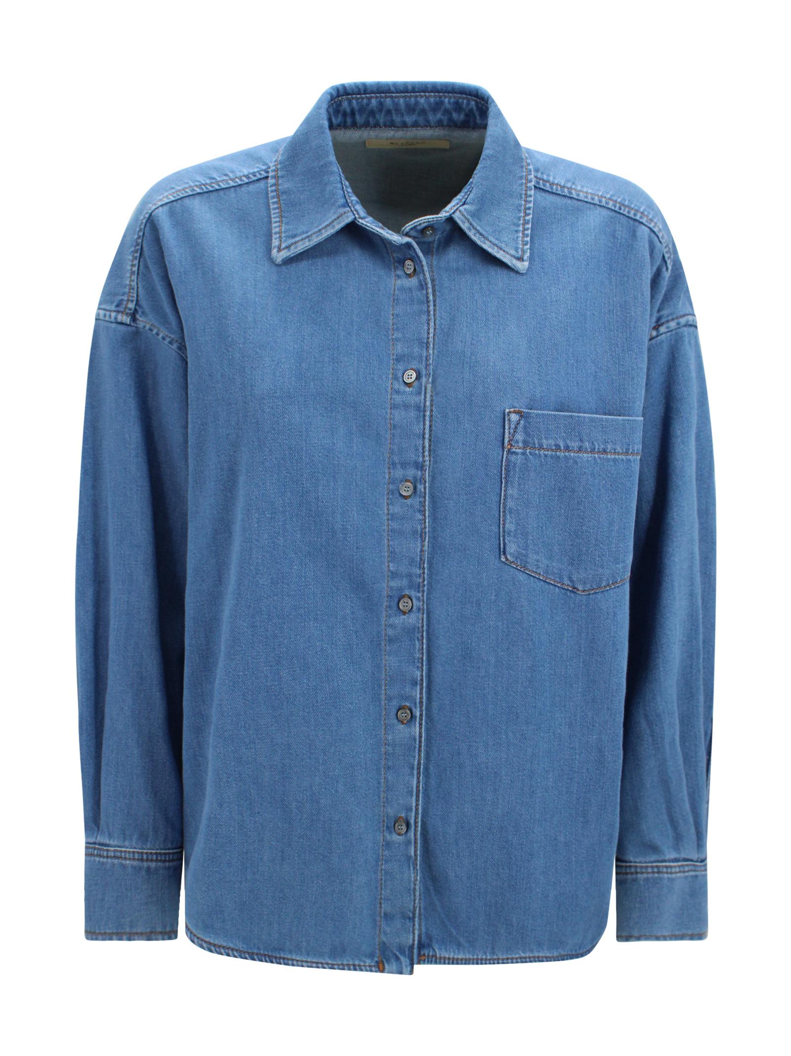 Maglietta Weekend Max Mara in denim di cotone Max Mara Weekend 2615111011600 002 